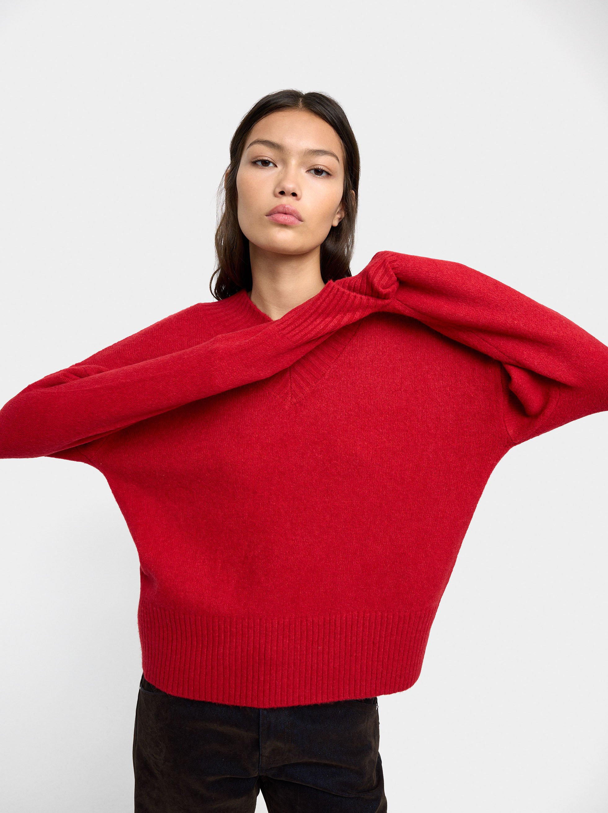 Strickpullover mit V-Ausschnitt image number 1.0