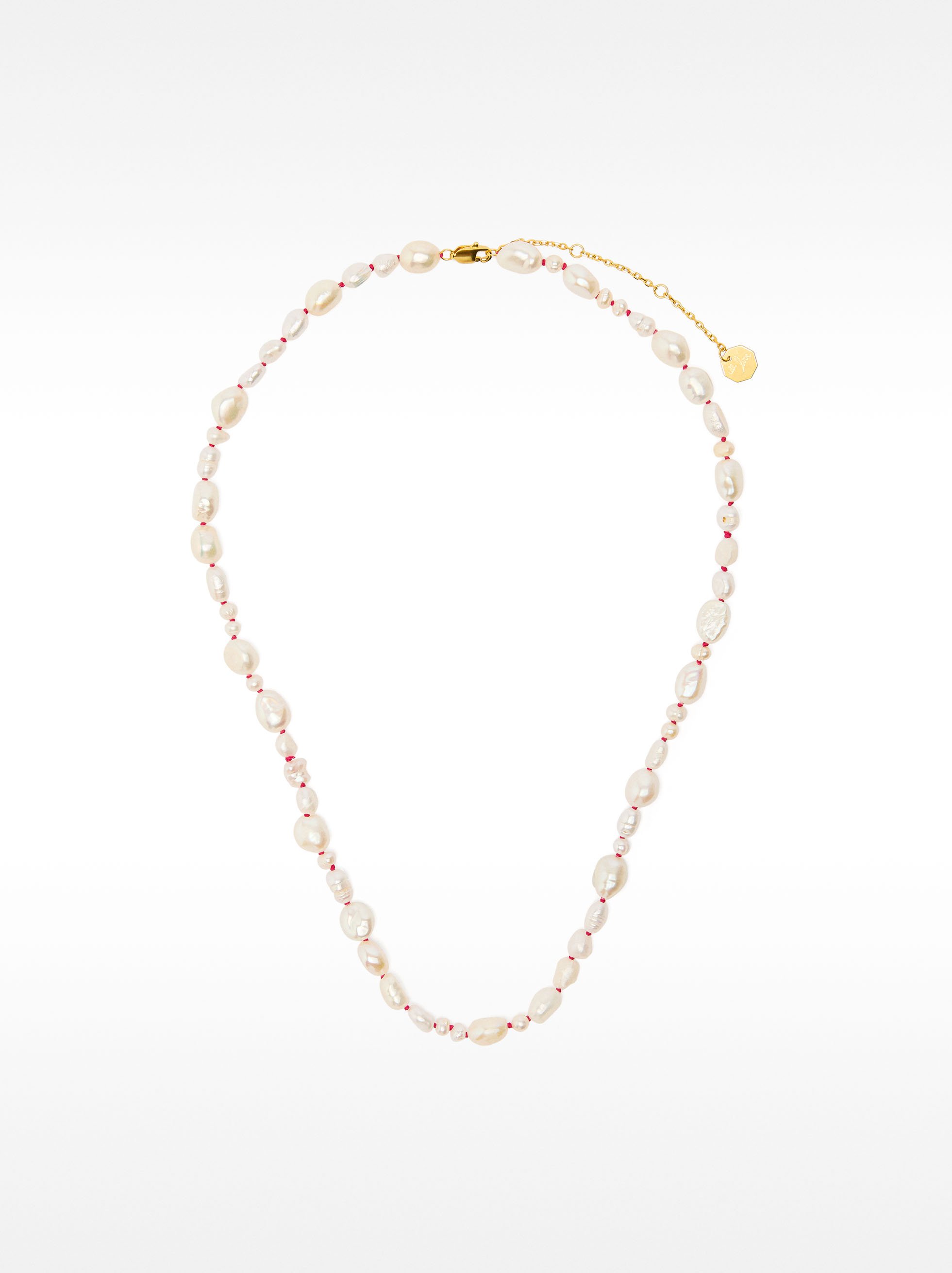Necklace with freshwater pearls - 925 sterling silver image number 0.0