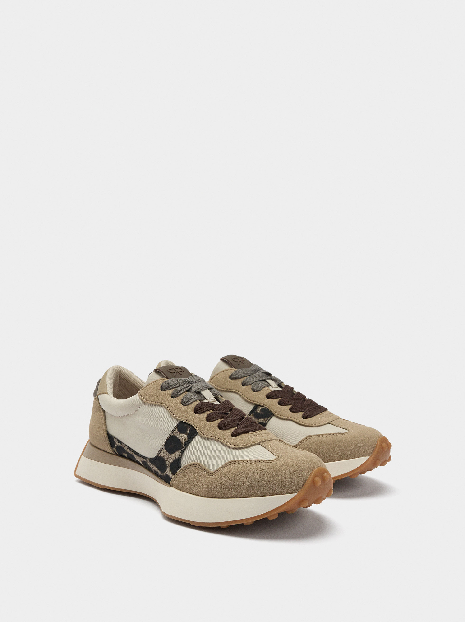 Baskets avec détails imprimé animal image number 2.0