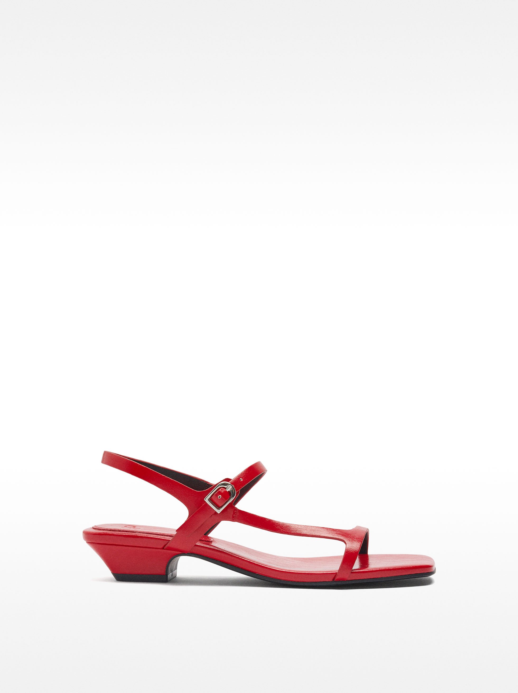 Heeled sandals with thin straps image number 2.0