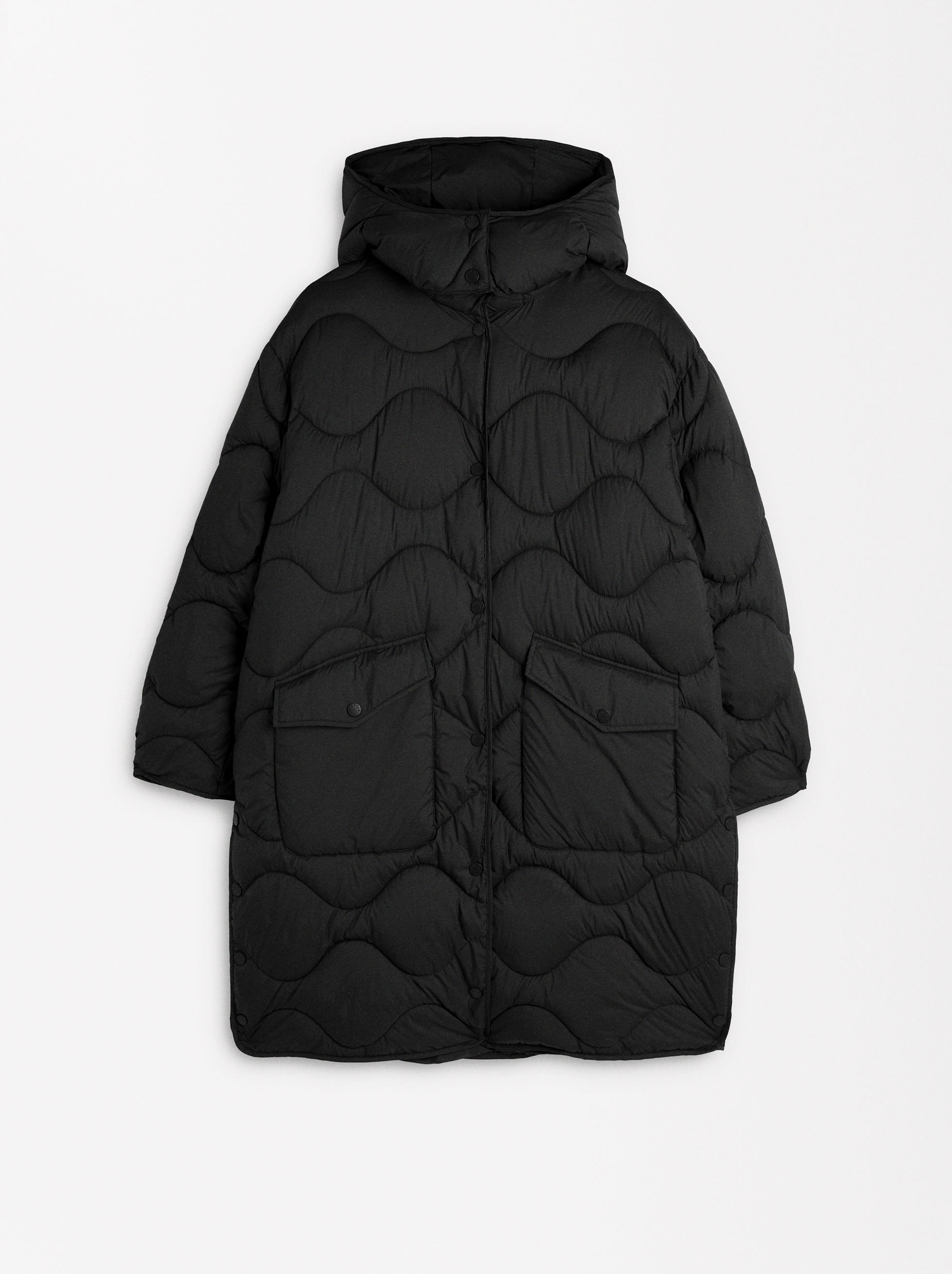 Quilted coat with hood image number 0.0