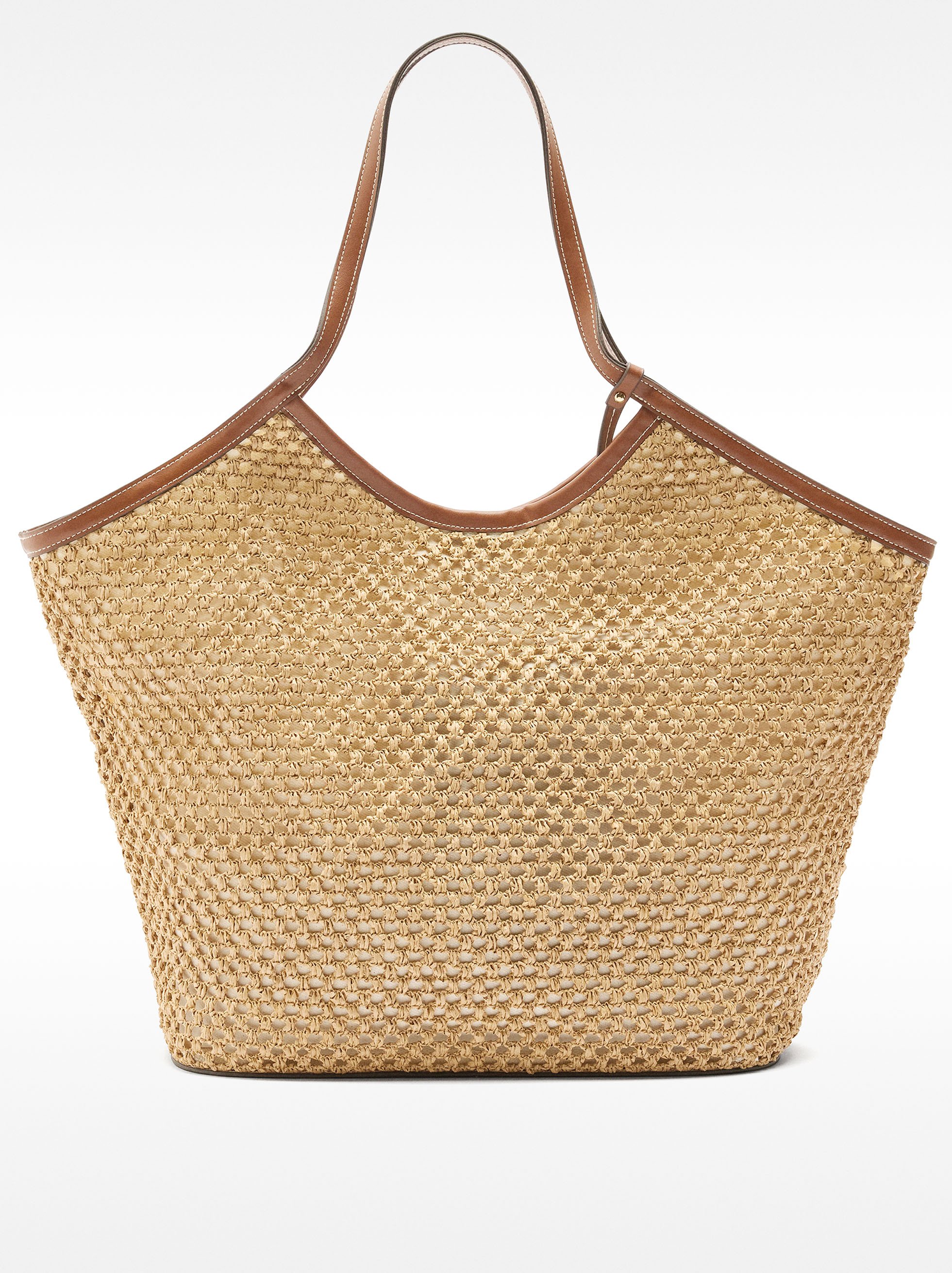 Straw-effect shopper bag image number 3.0