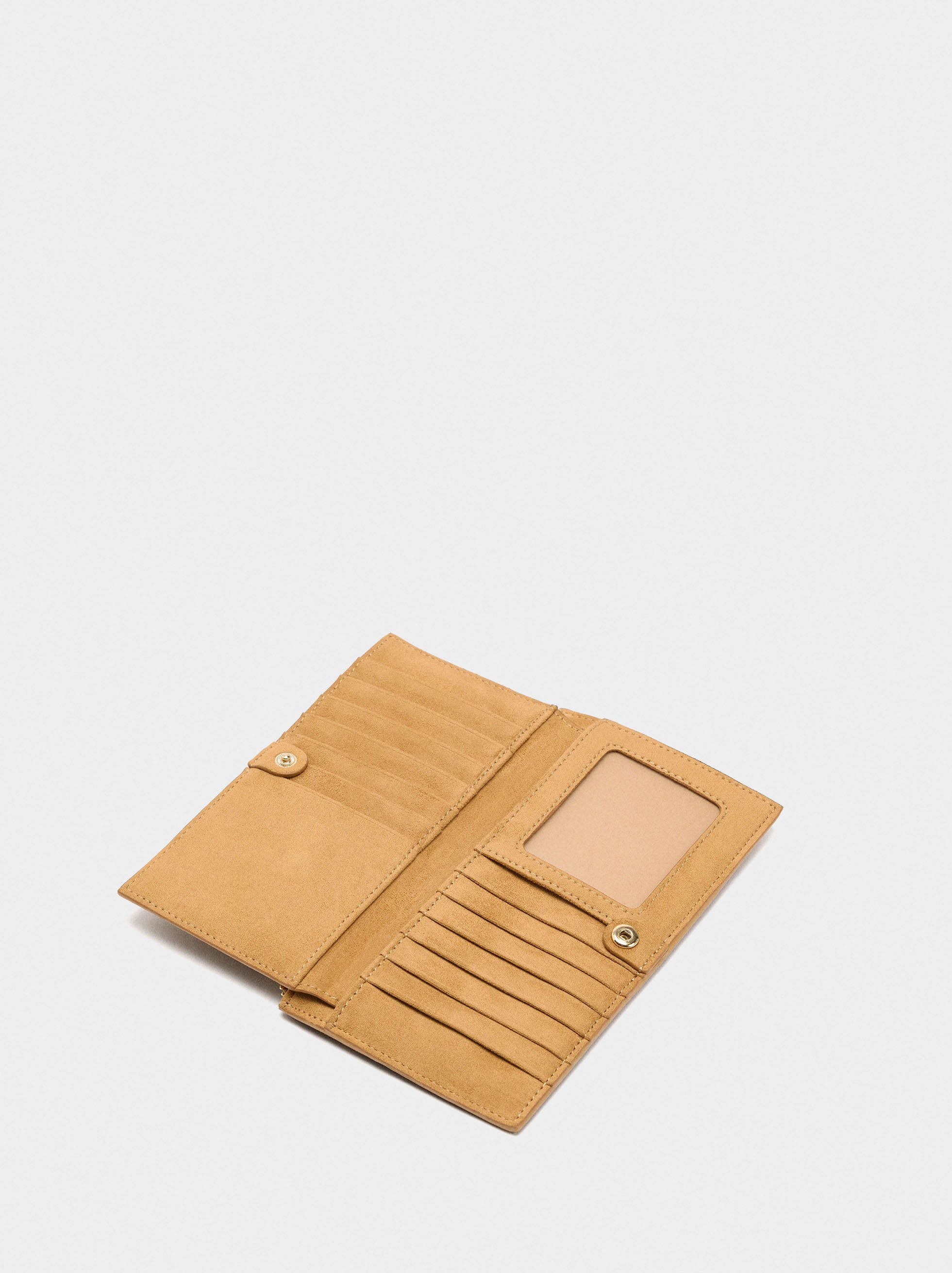 Wallet with suede effect L image number 3.0