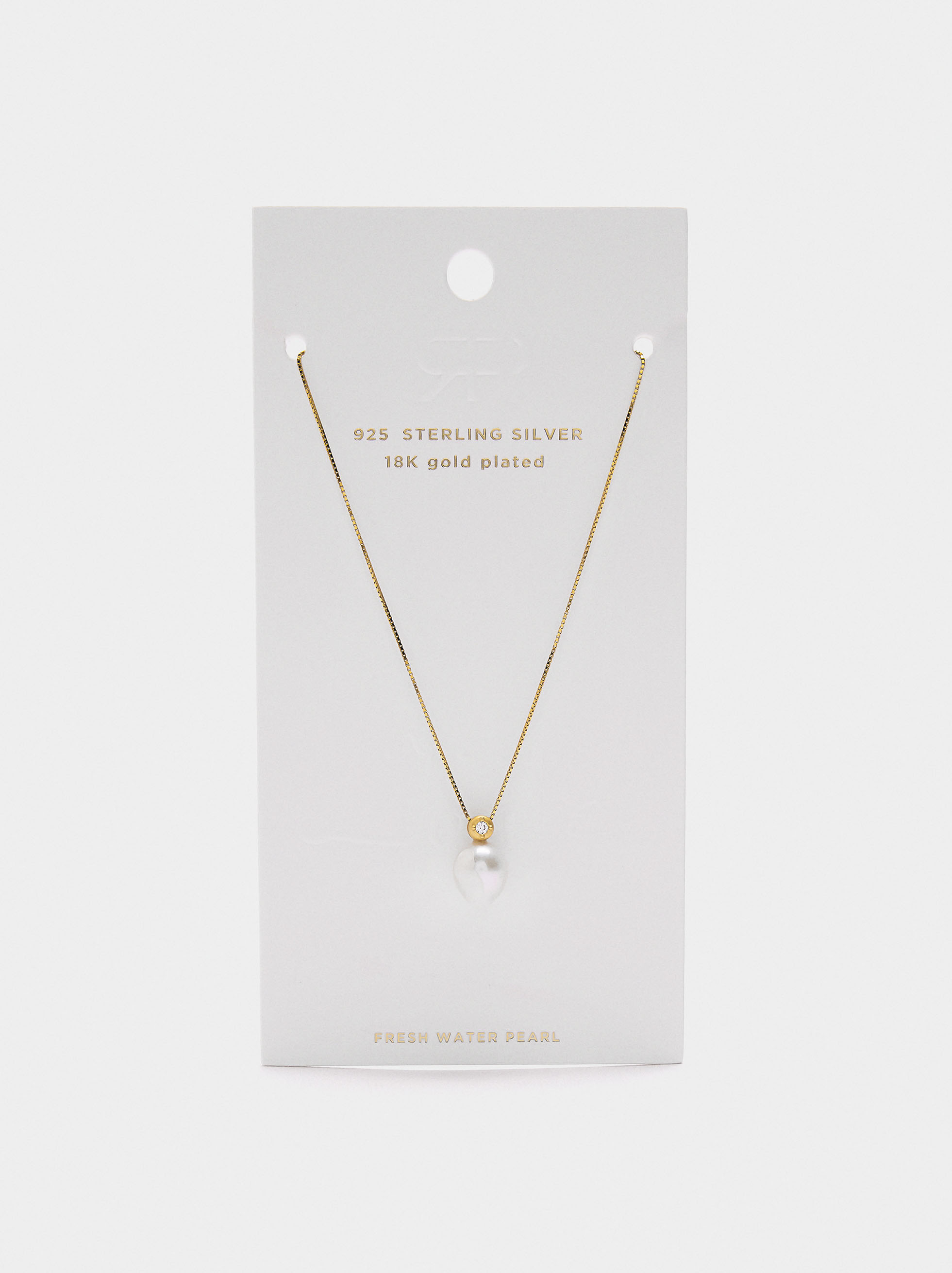 Necklace with freshwater pearl pendant – 925 sterling silver image number 4.0