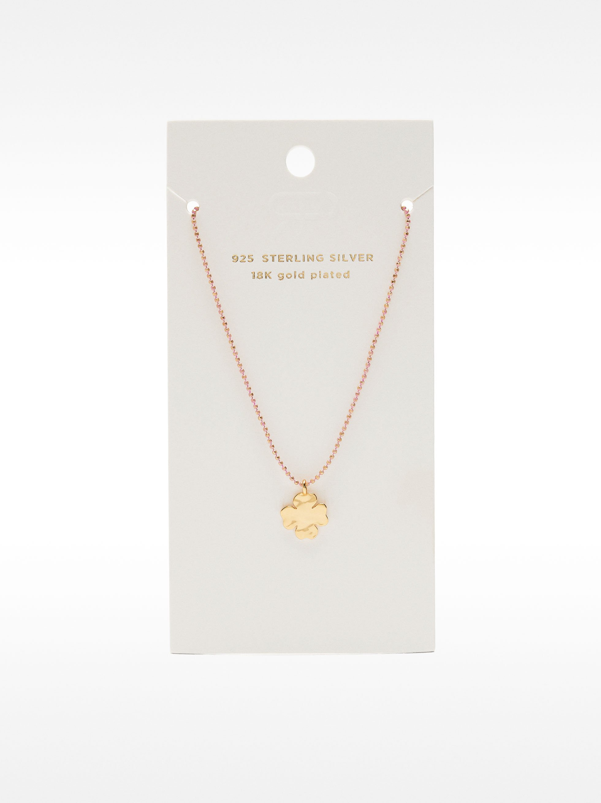 Enamelled clover necklace - 925 sterling silver image number 4.0