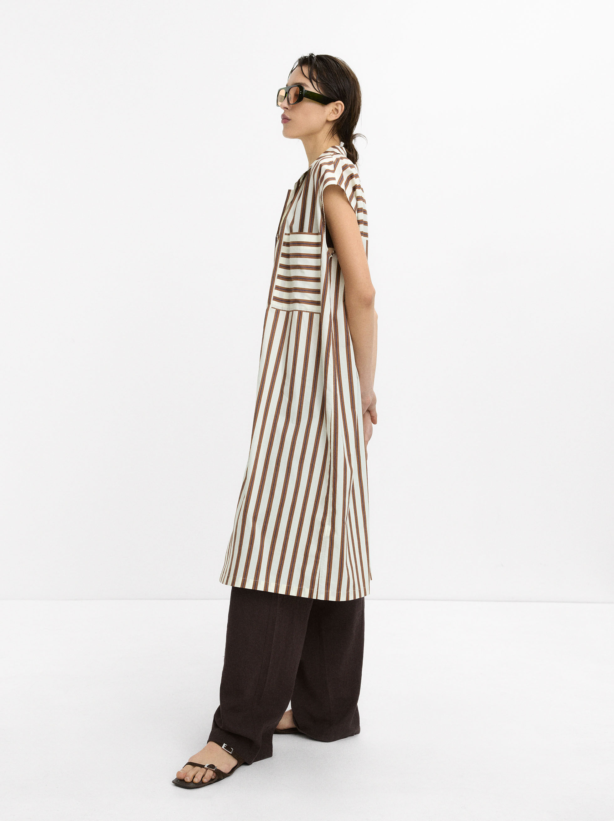Hemdblusenkleid aus 100 % Baumwolle image number 1.0