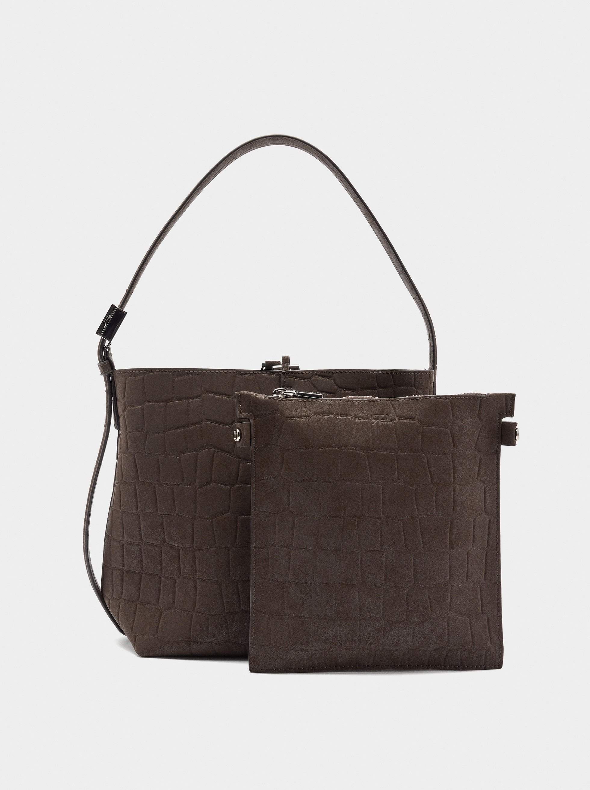 Shoulder bag with animal embossing image number 1.0