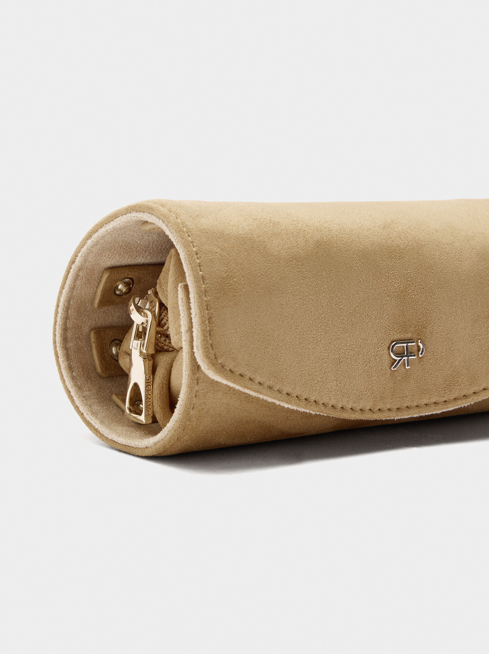 Leather-effect roll jewellery case image number 1.0