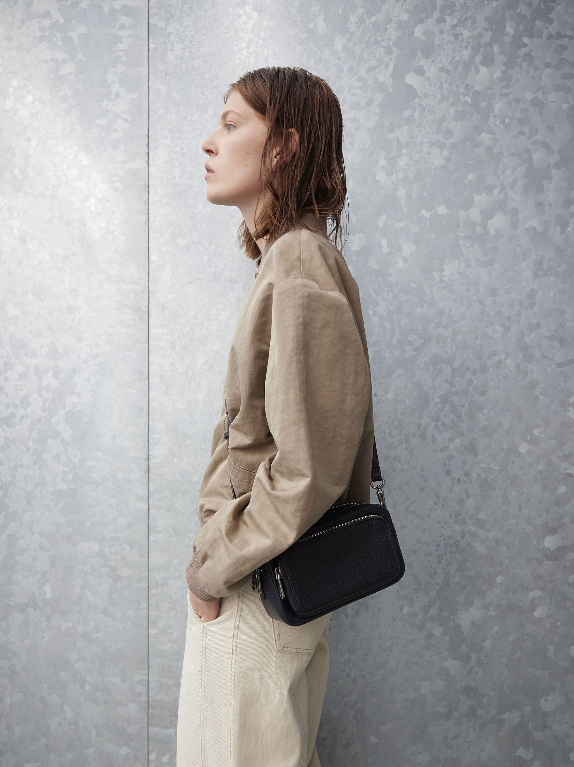 Crossbody Bag With Studs Black Woman Crossbody Bags