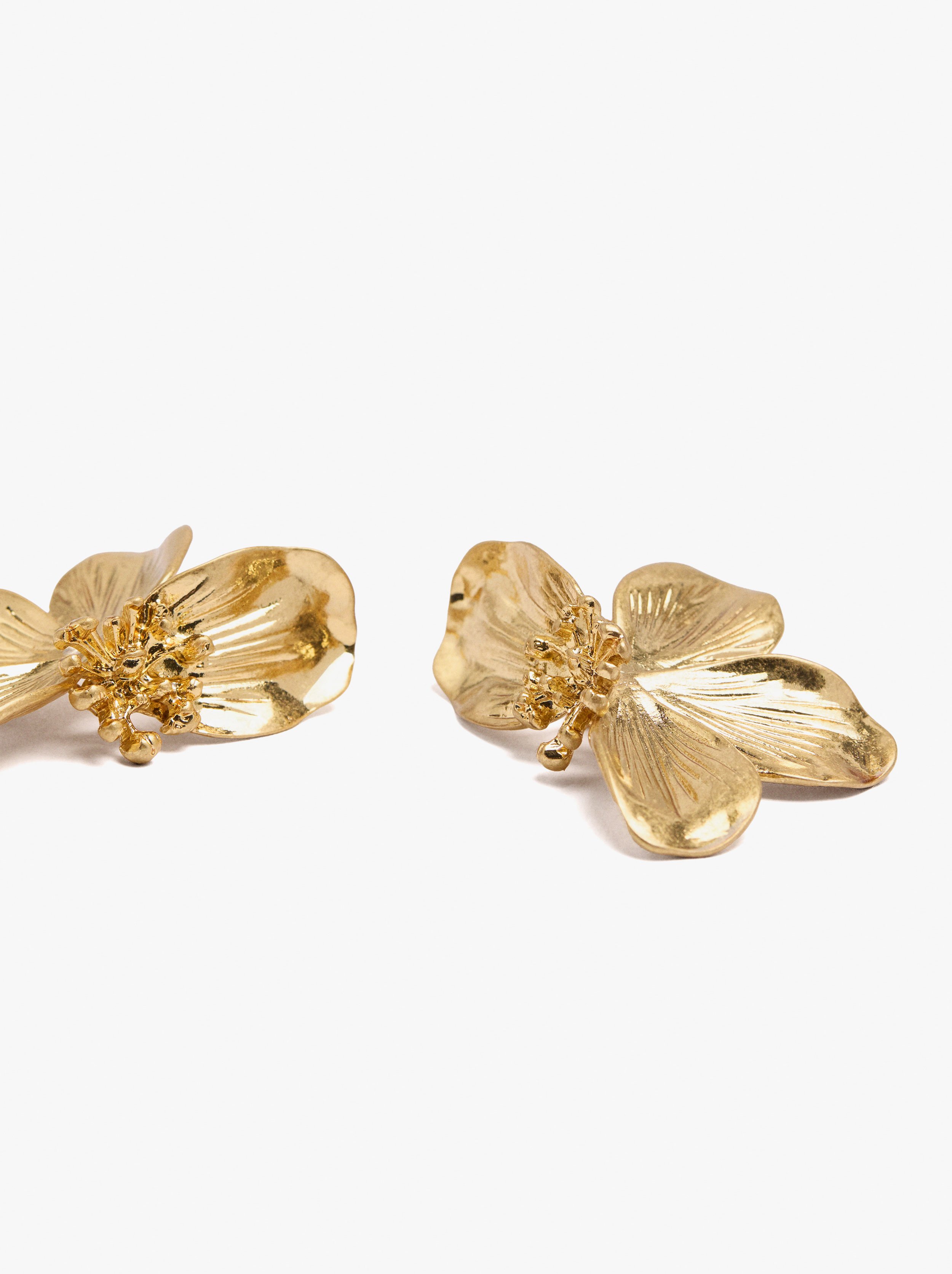 Pendientes maxi con media flor image number 1.0