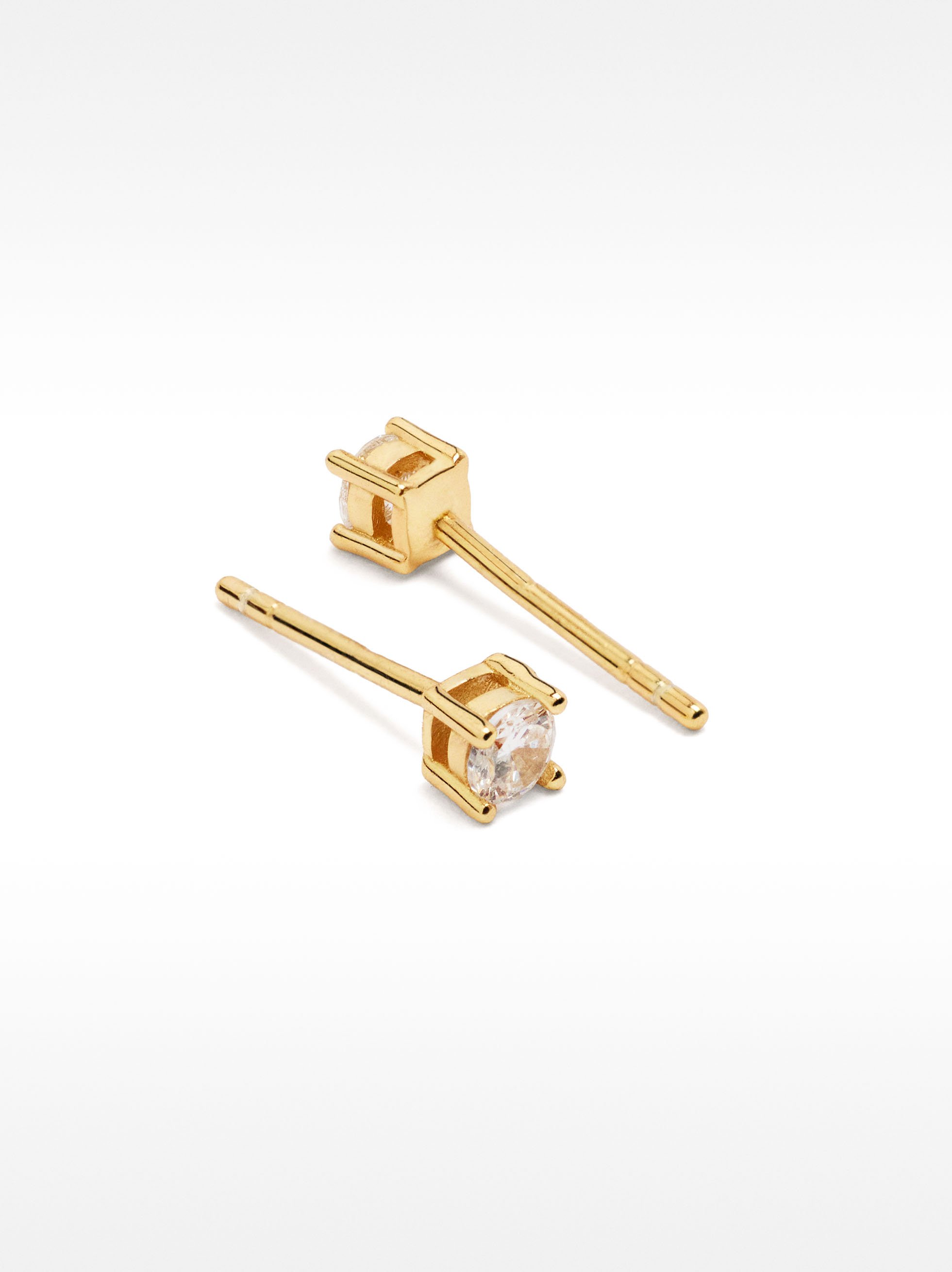 925 silver stud earrings with zirconia image number 1.0