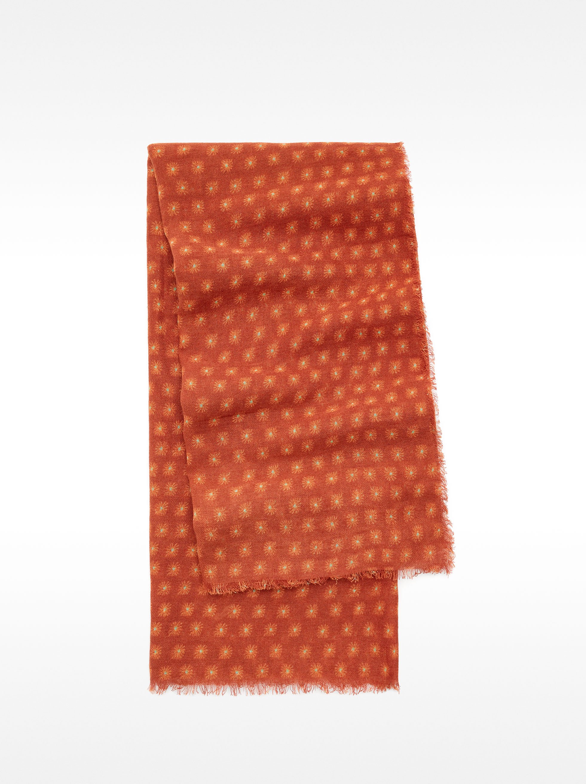 Printed cotton blend scarf image number 0.0