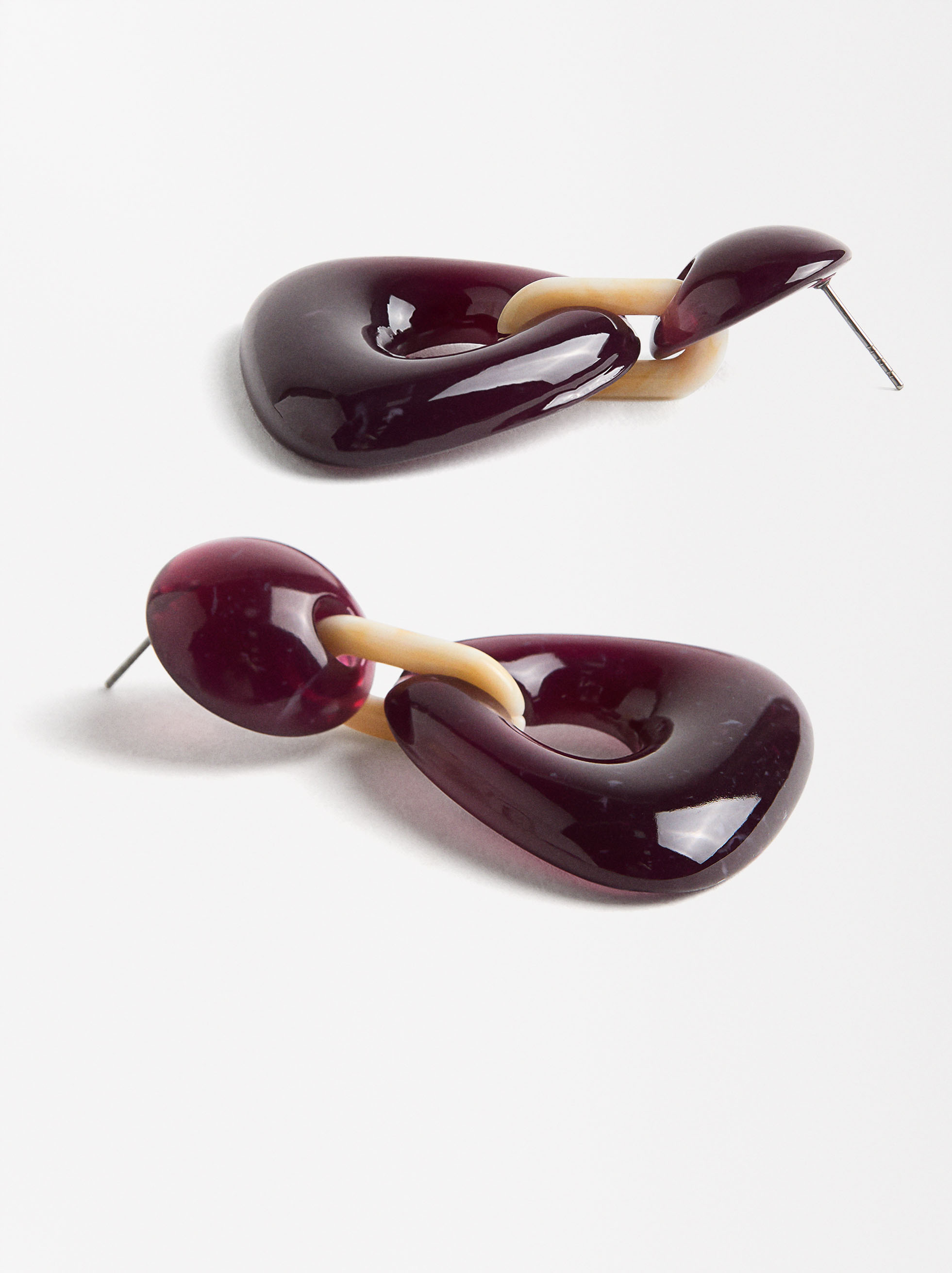 Long geometric earrings image number 2.0