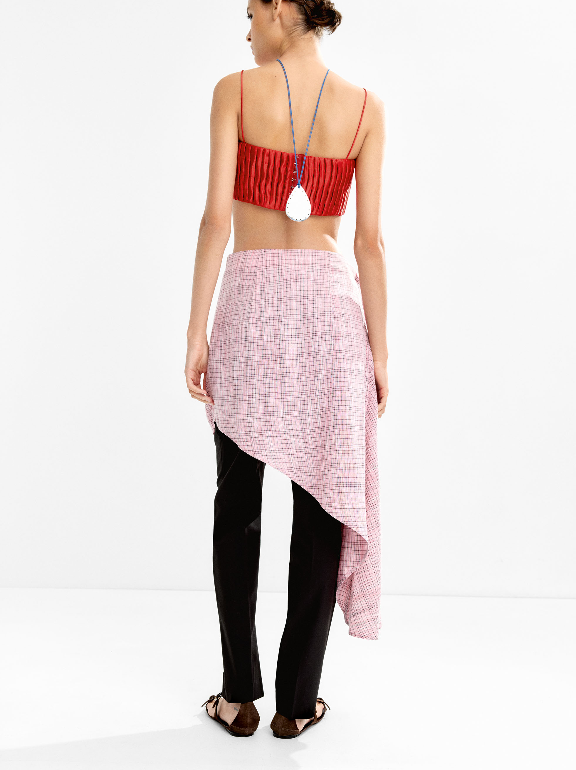 Draped asymmetrical skirt image number 3.0