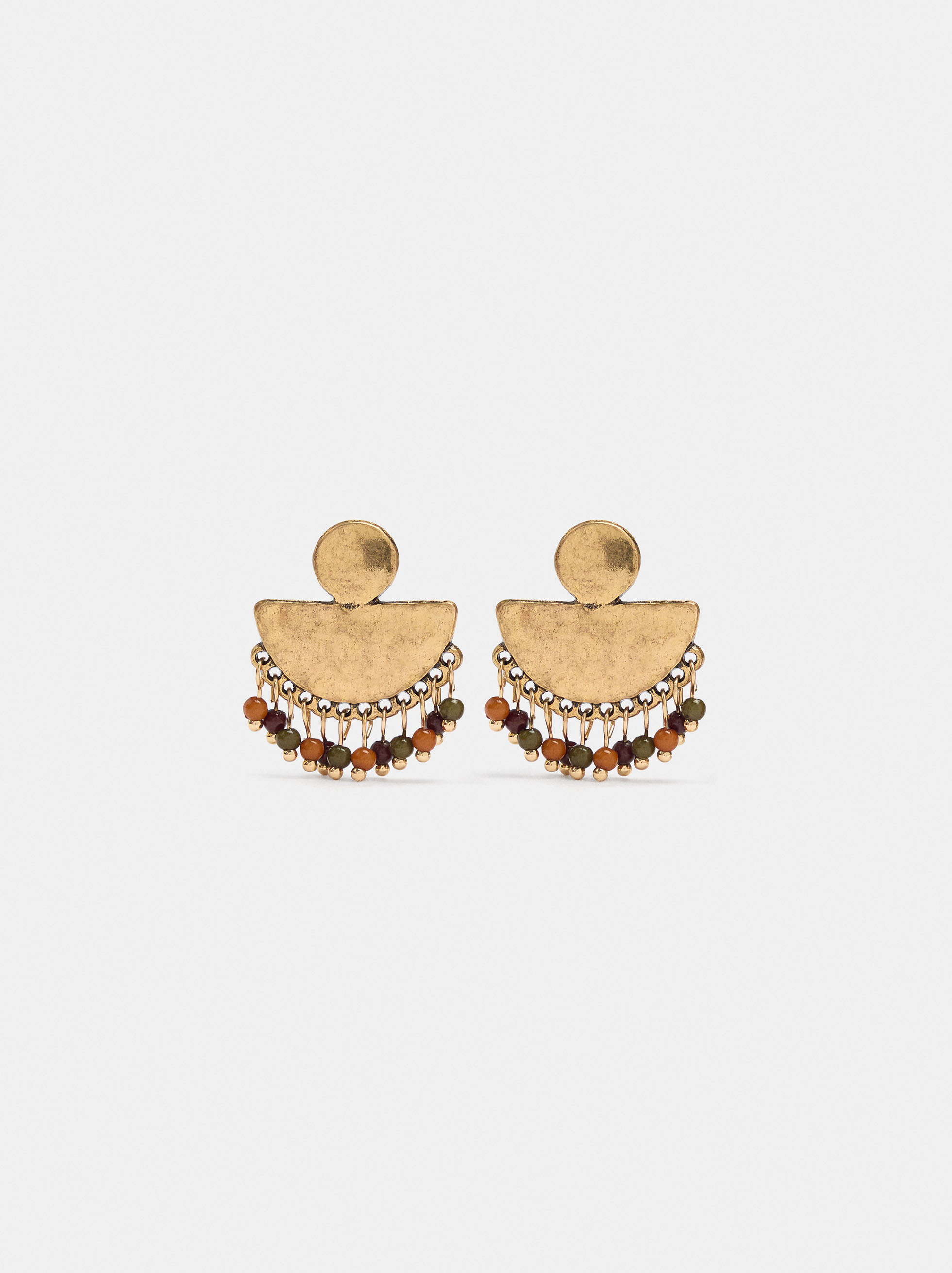 Boucles d&rsquo;oreilles &eacute;ventail avec perles image number 0.0