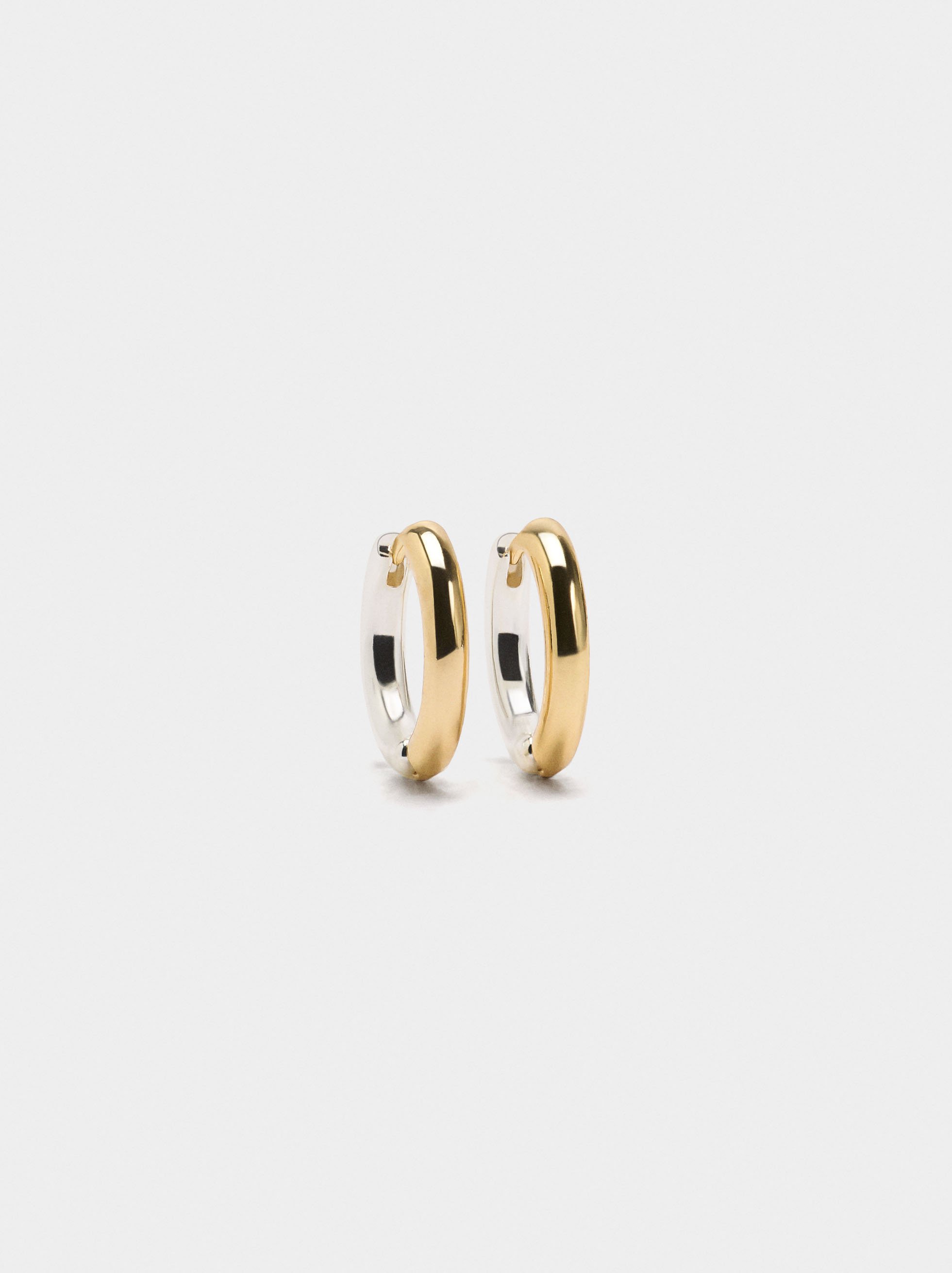 Bicolor hoop earrings image number 0.0