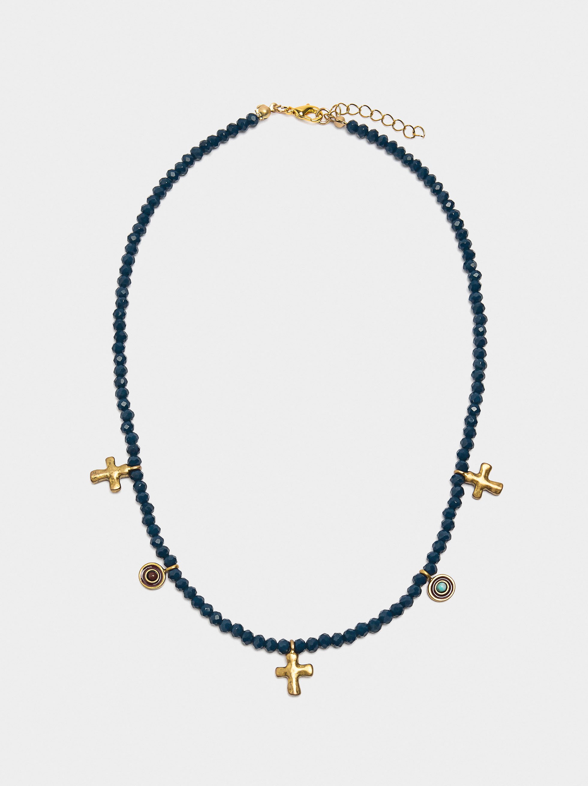 Necklace with stones and charm image number 0.0