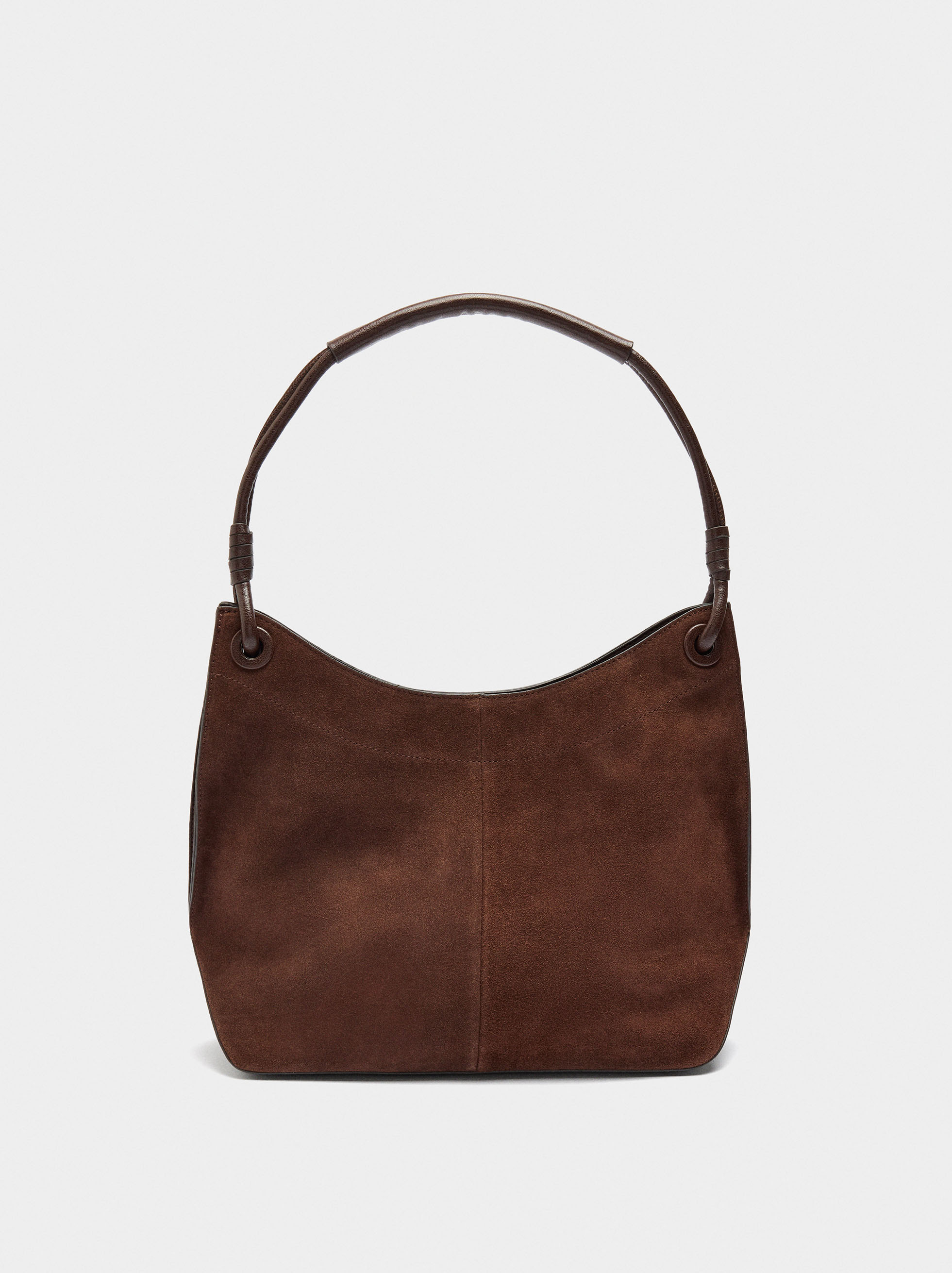 Shoulder bag with leather details image number 0.0