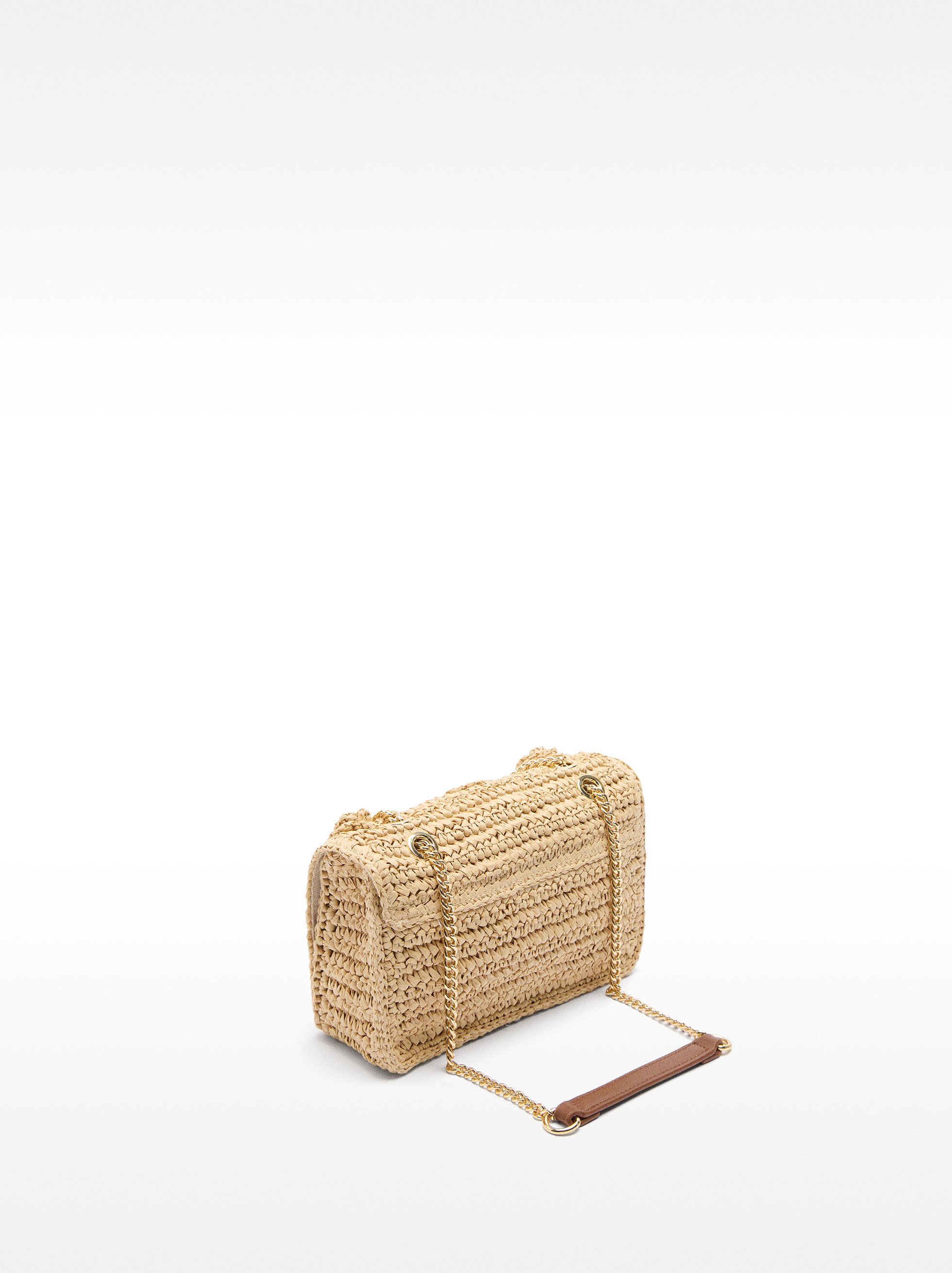 Straw-effect shoulder bag  image number 2.0