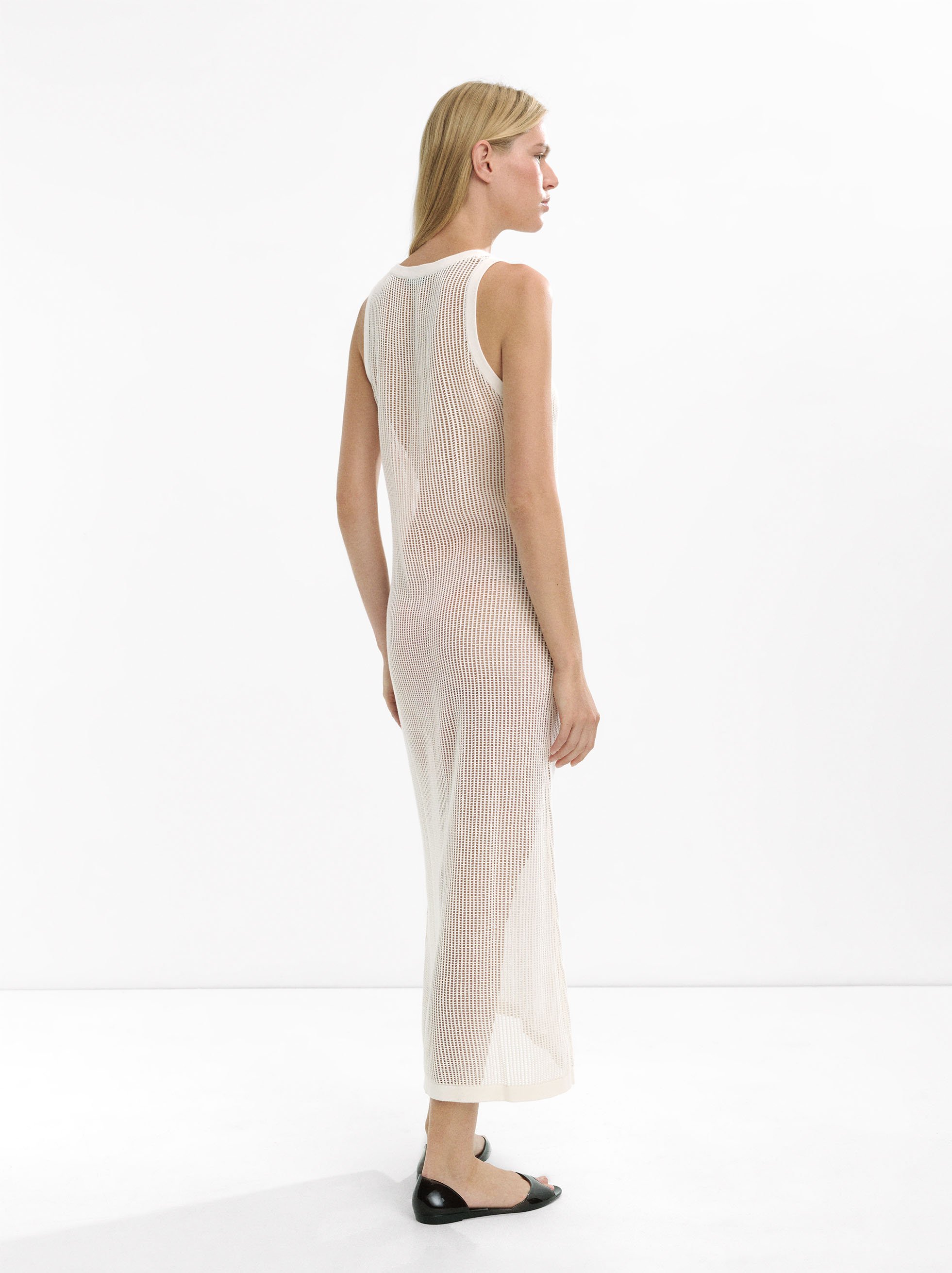 Robe en maille imprimée palmier image number 2.0