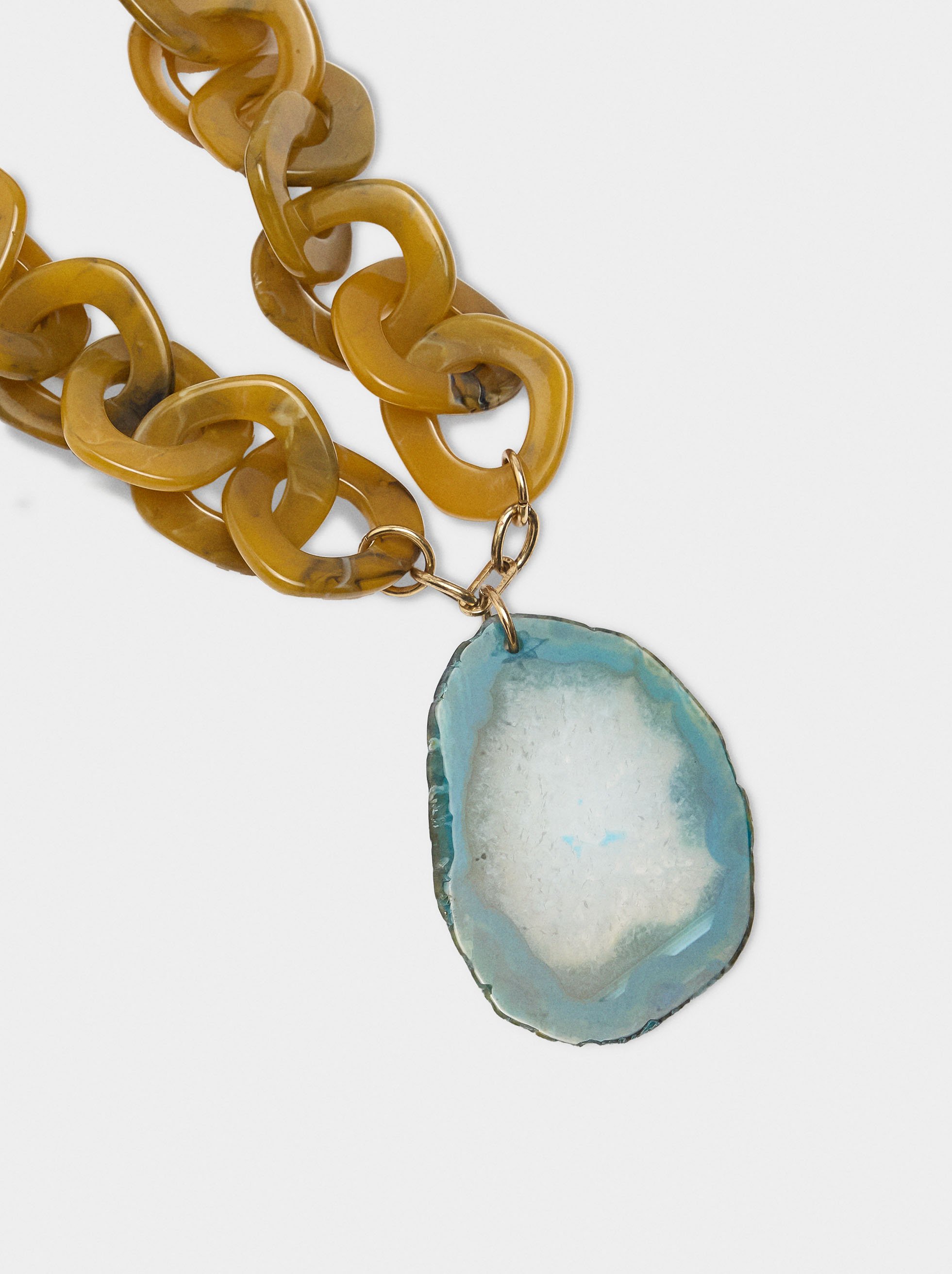 Maxi links necklace with stone image number 2.0