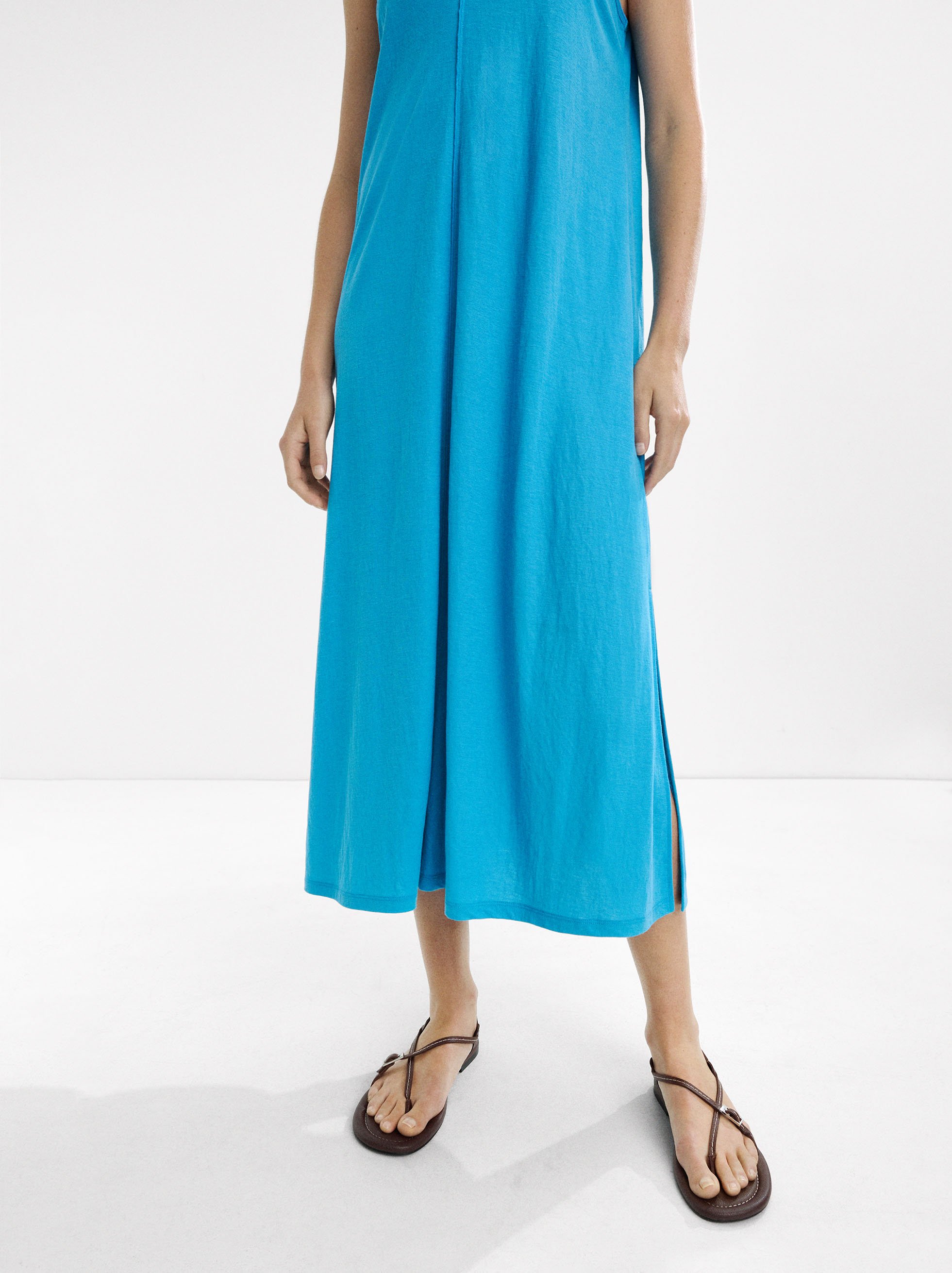 Midi dress with straps image number 4.0