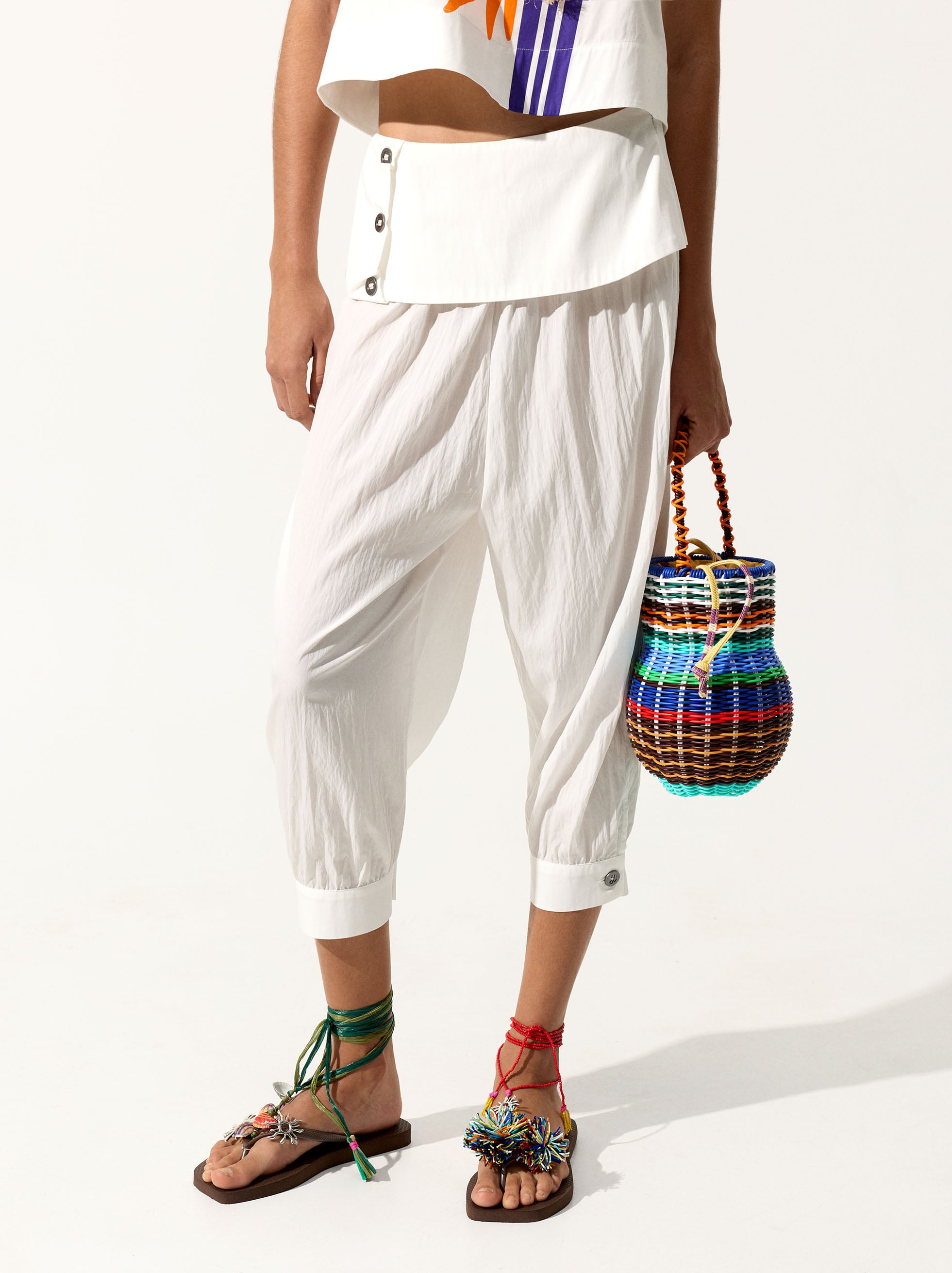 Multicolor basket handbag image number 1.0