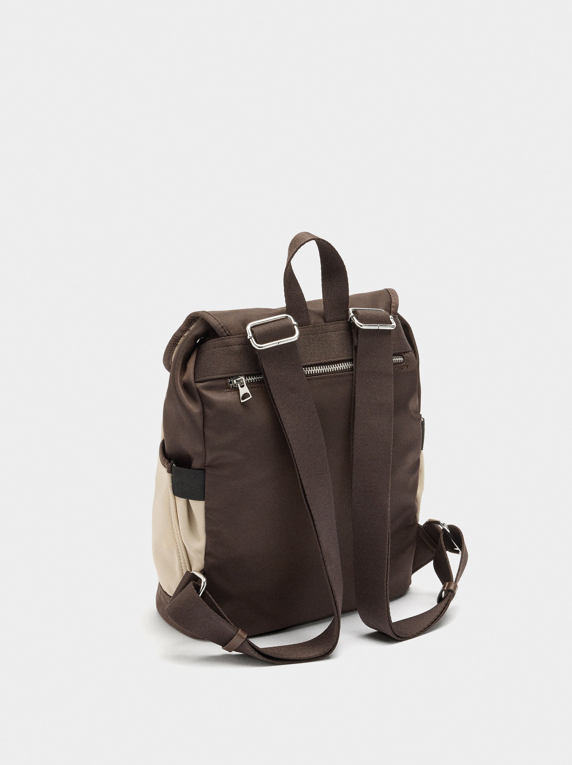 Nylon colour block backpack image number 2.0