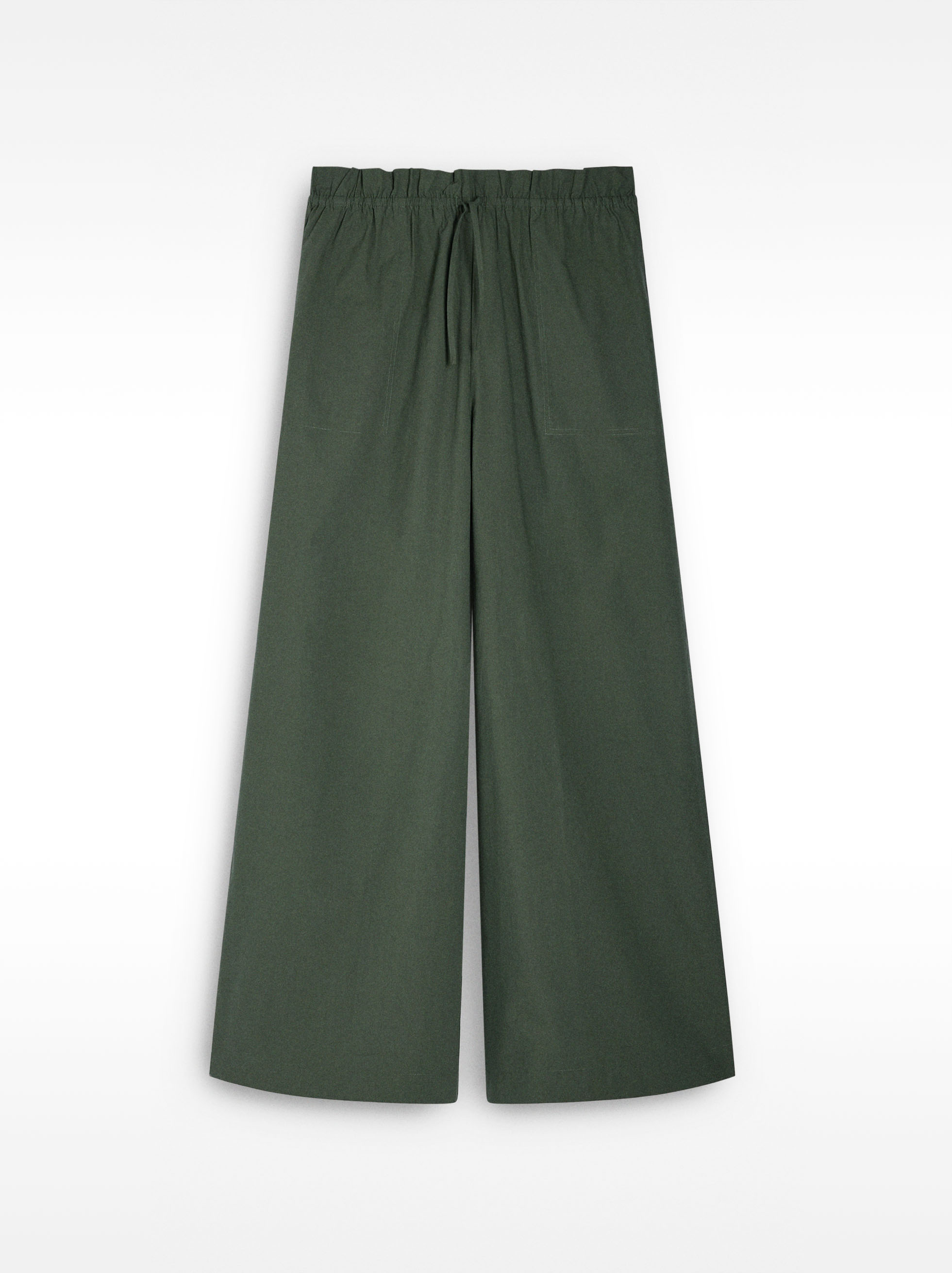 100% cotton trousers with gathering image number 5.0