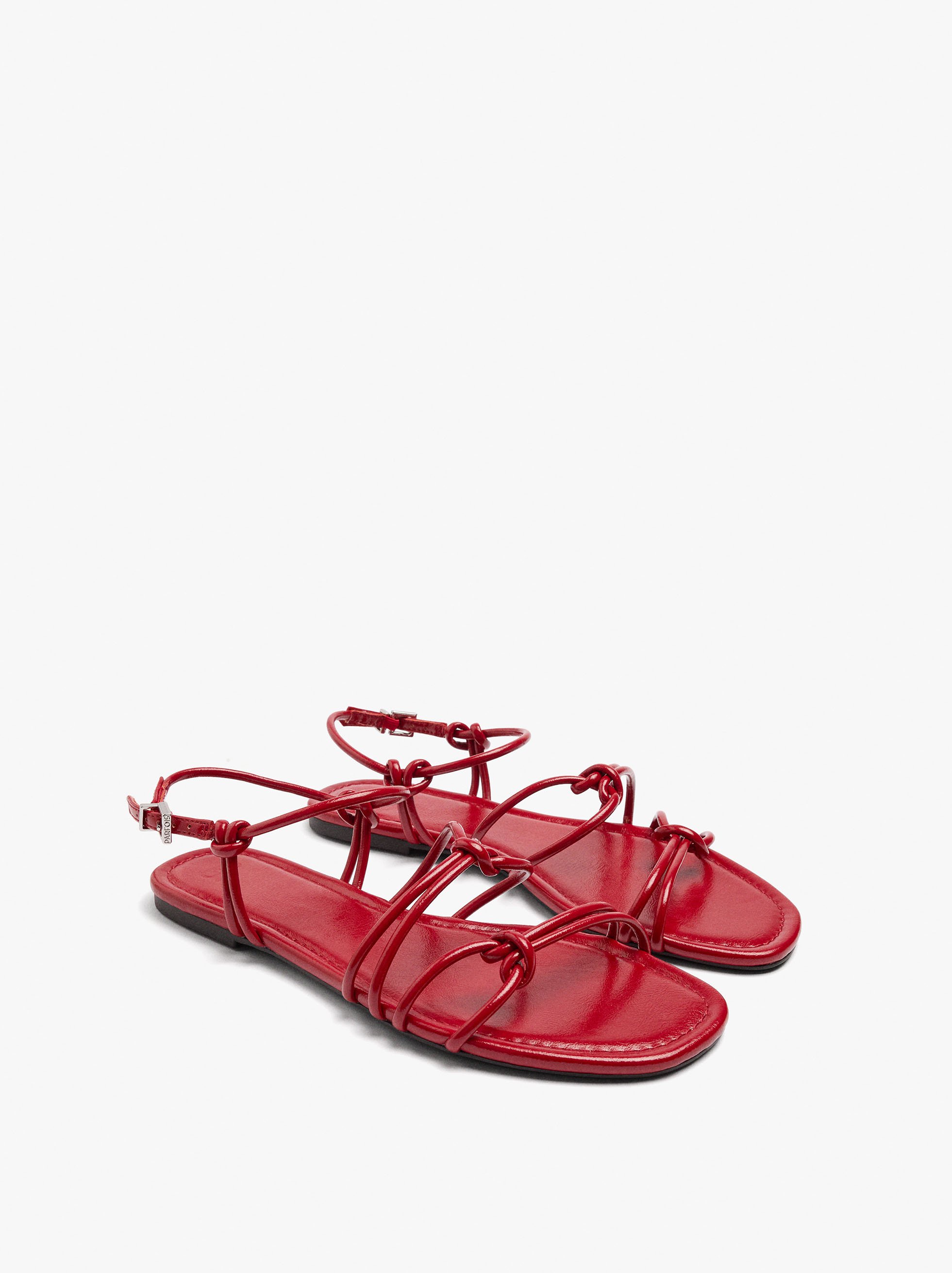Flat sandals with straps and knots image number 2.0