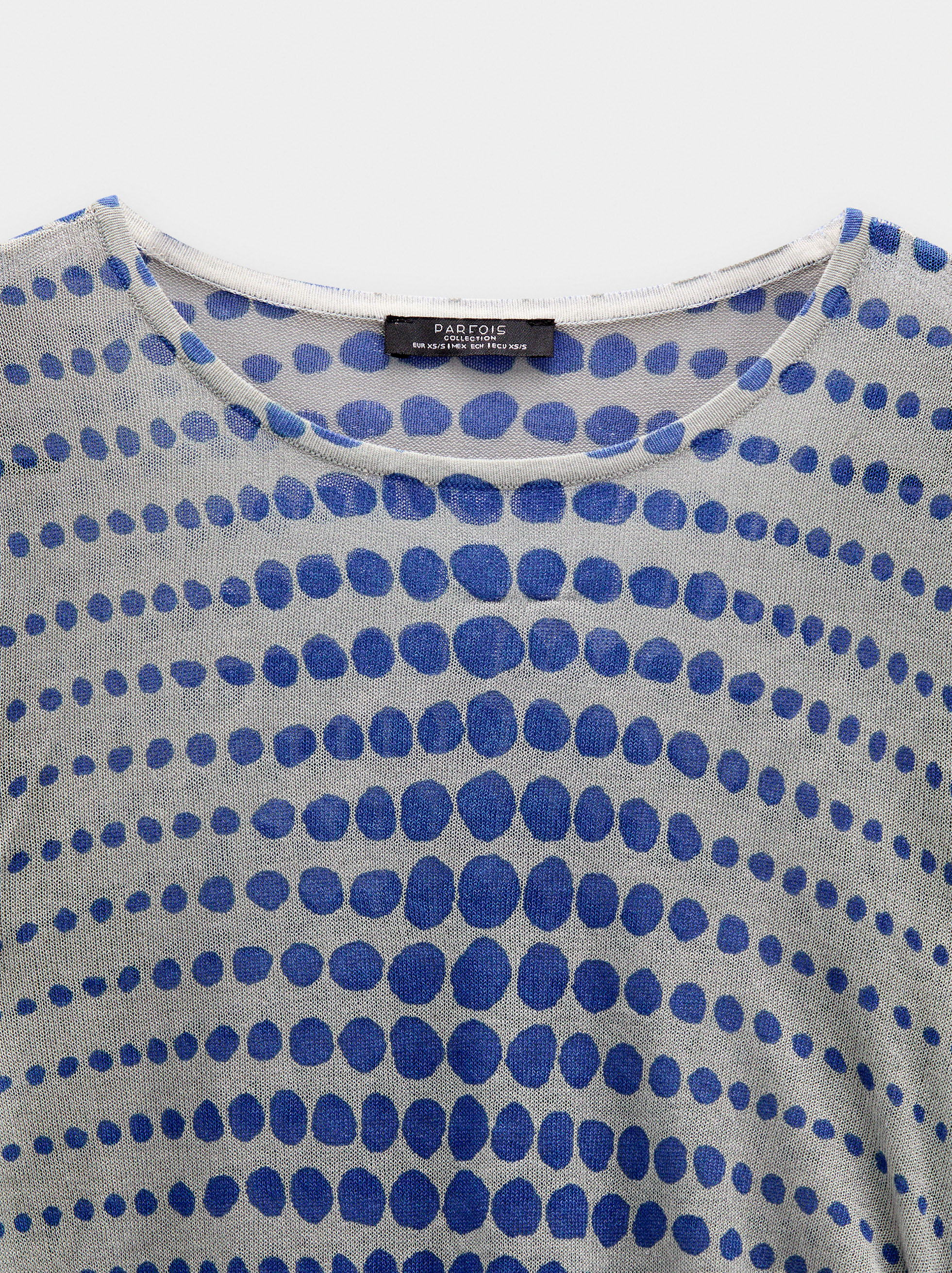 Semi-transparent knit sweater image number 5.0