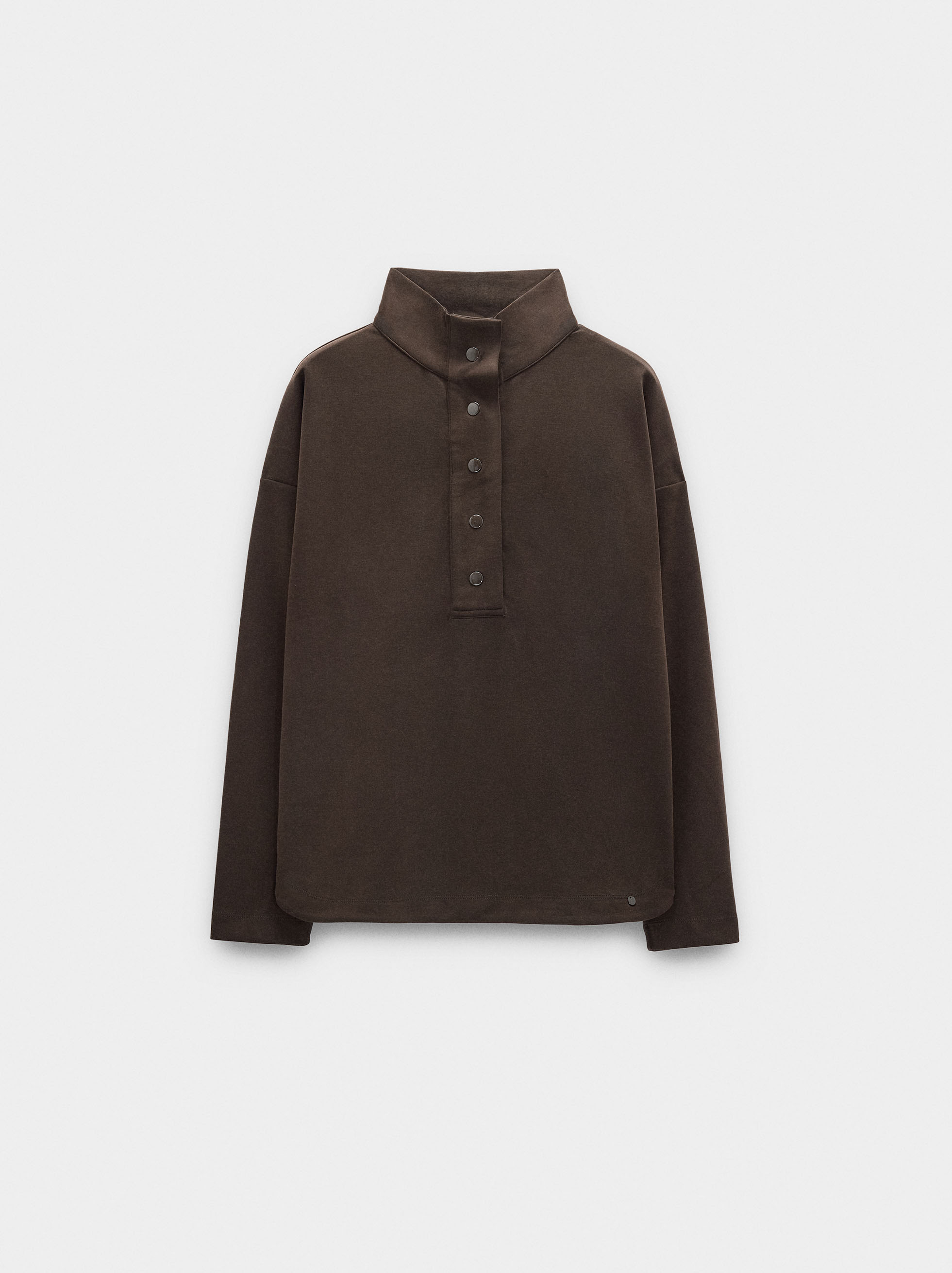 Sweatshirt with buttons soft touch image number 4.0