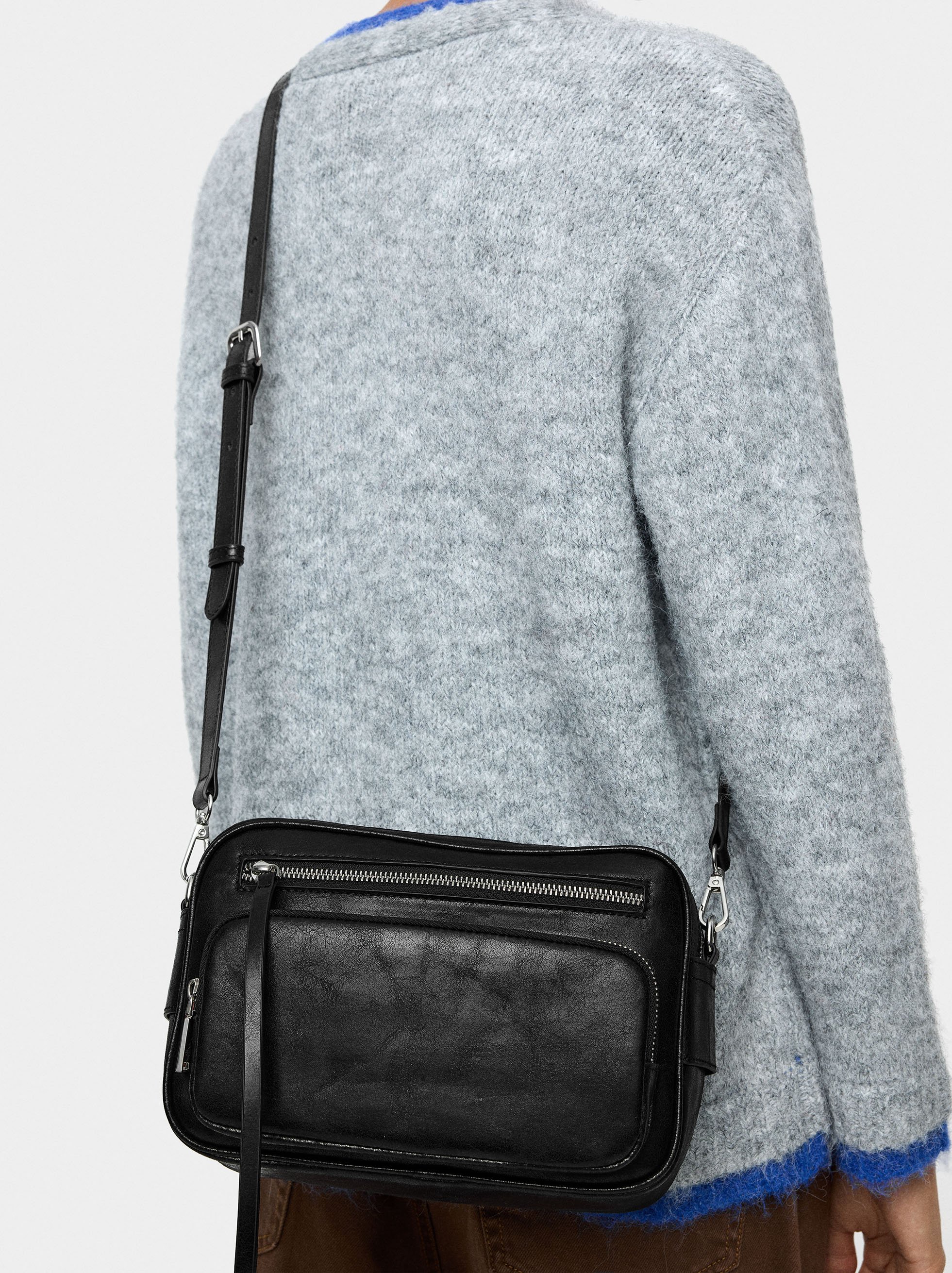 Crossbody bag with aged effect image number 1.0