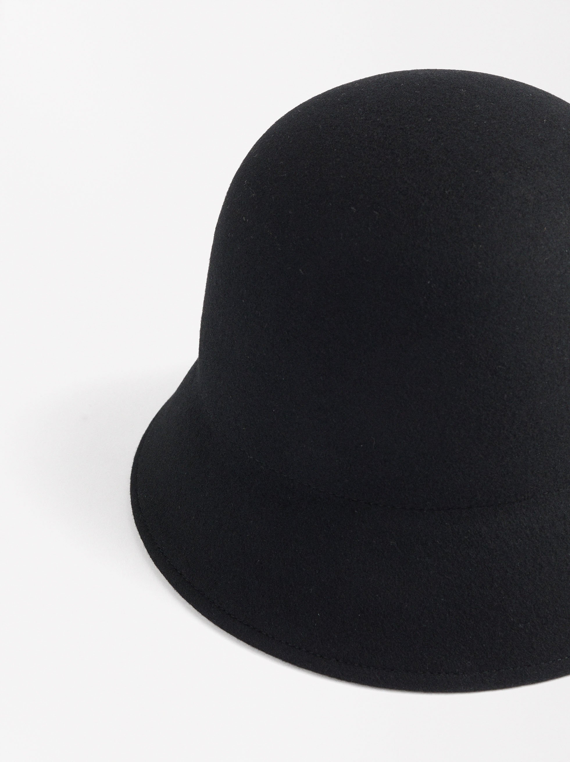 Wool bucket hat, Black, hi-res