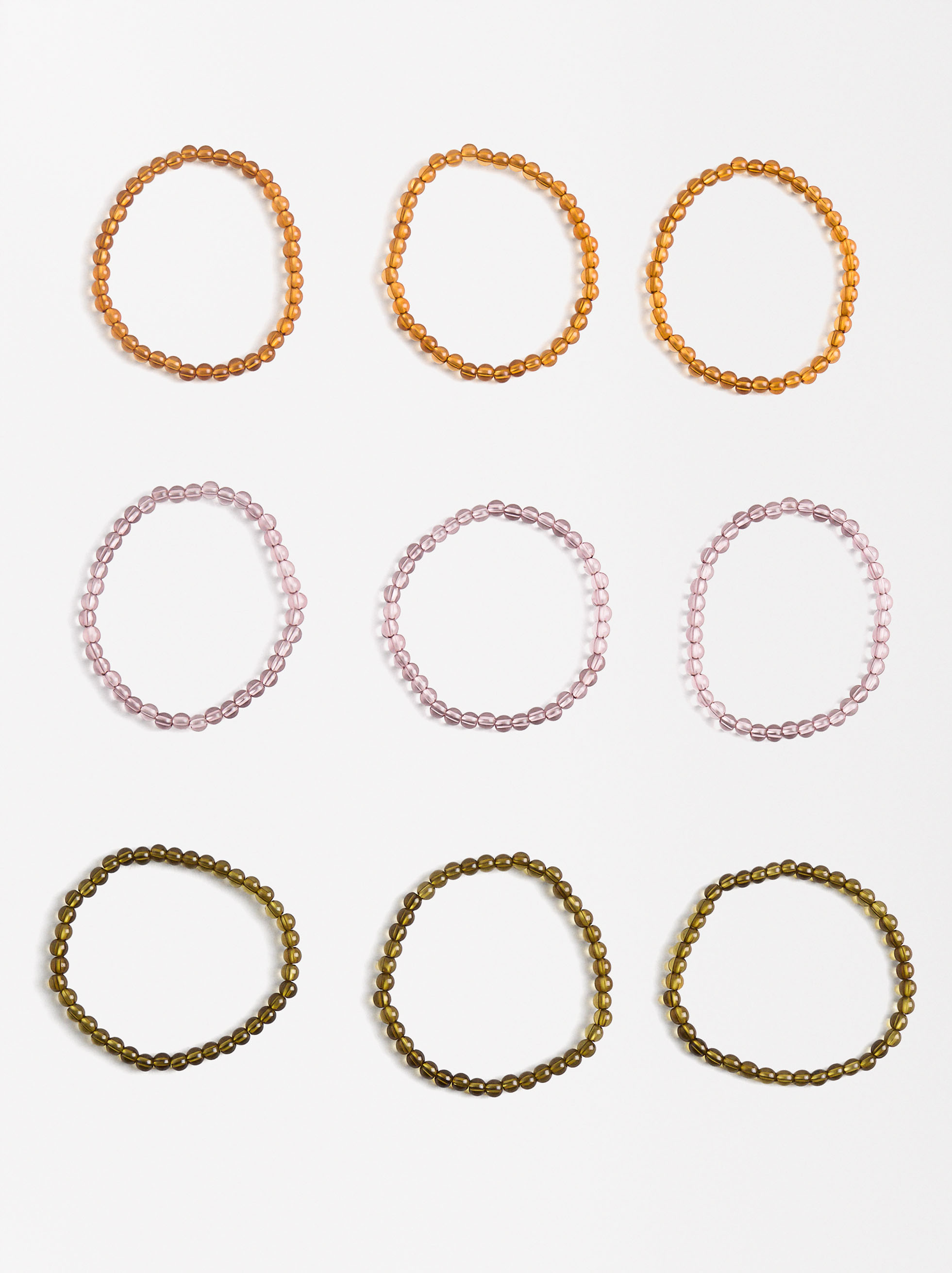 Transparent elastic bracelet set image number 2.0