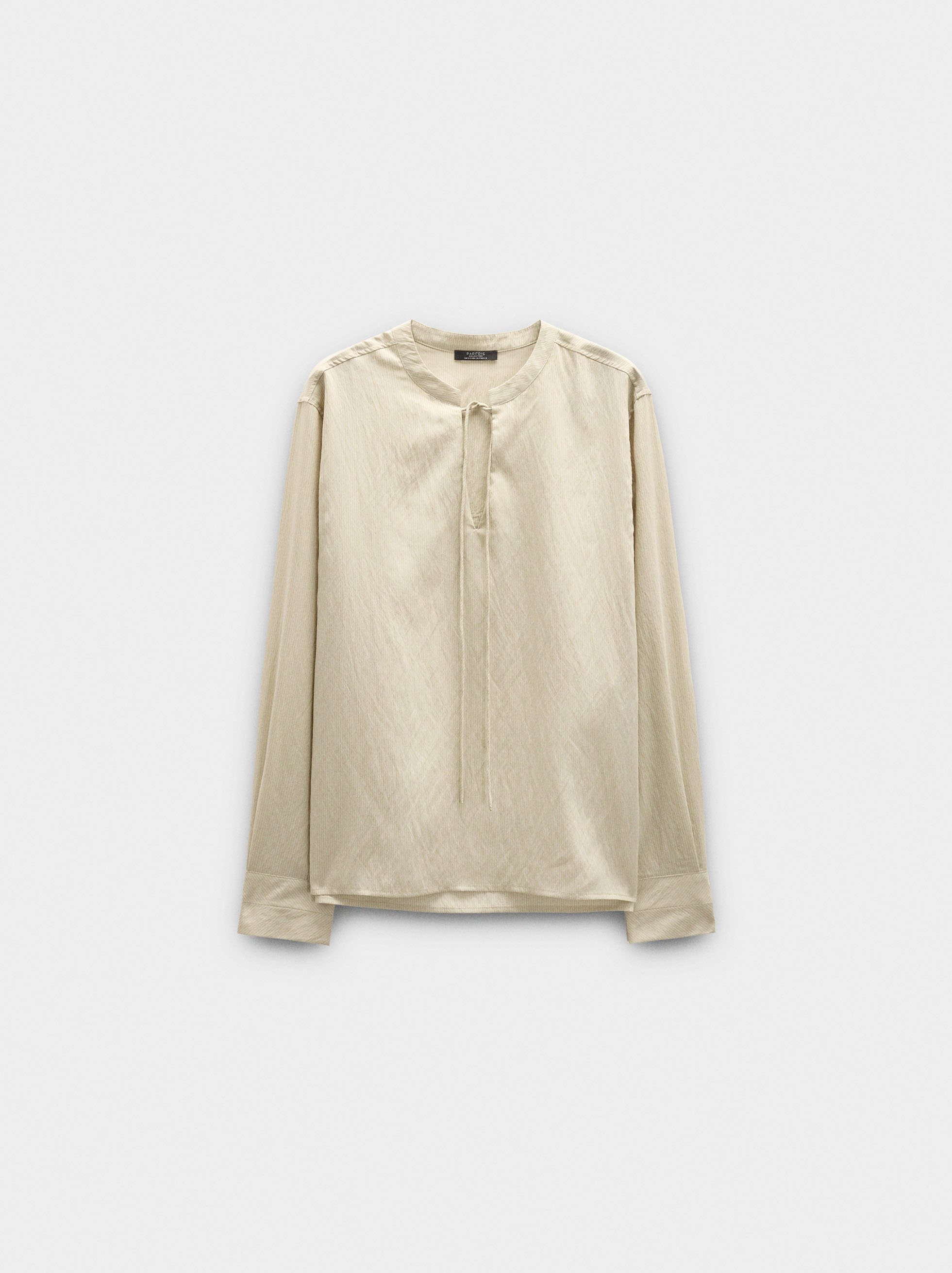 Striped long-sleeve shirt image number 4.0