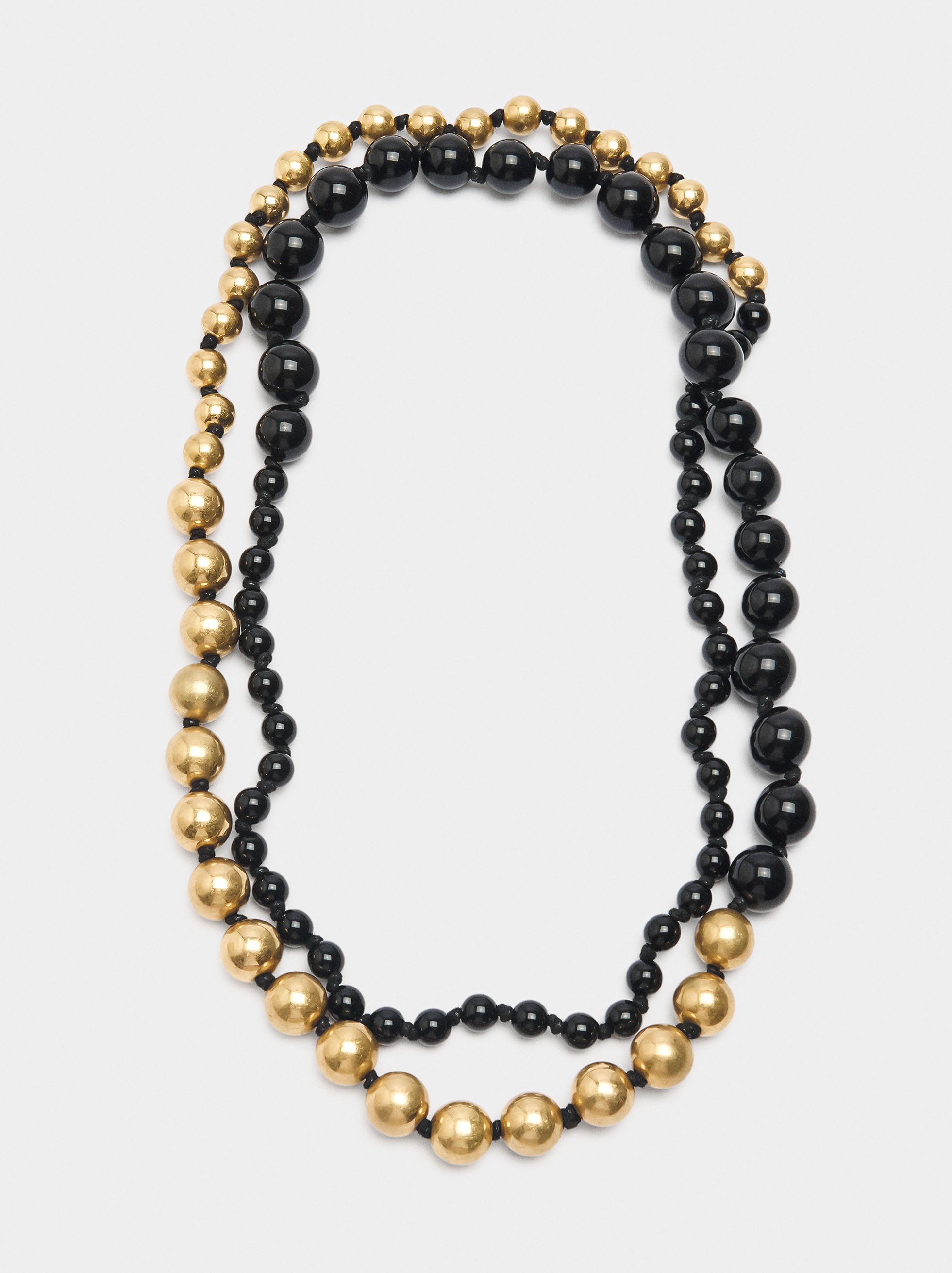 Bicolor necklace with two turns image number 0.0