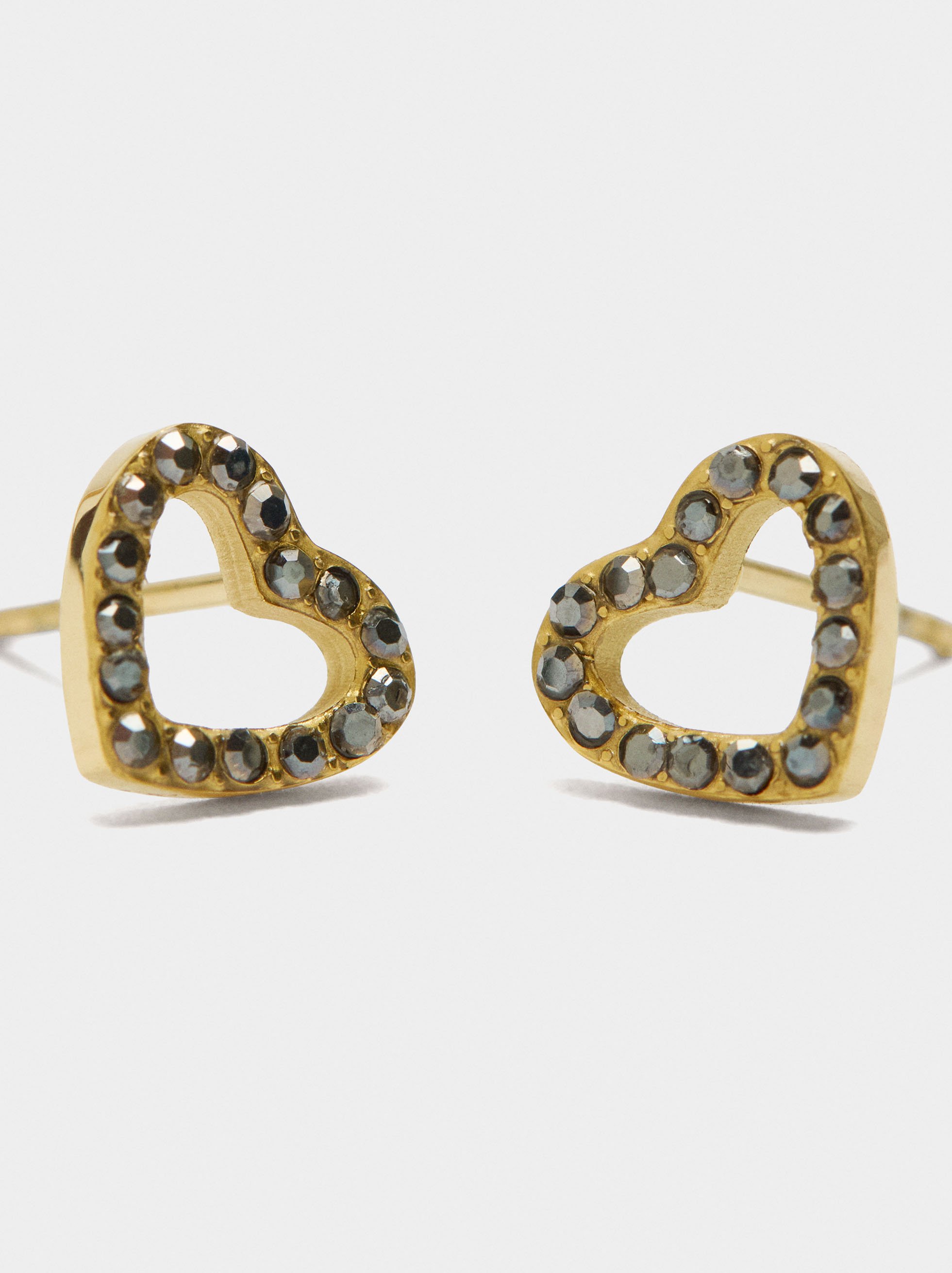 Necklace with heart pendant - stainless steel image number 1.0