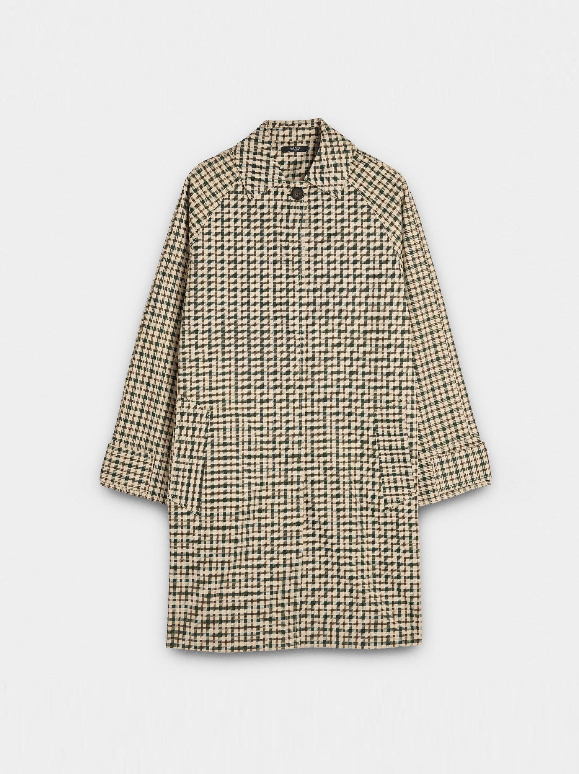 Parka with printed check pattern image number 7.0