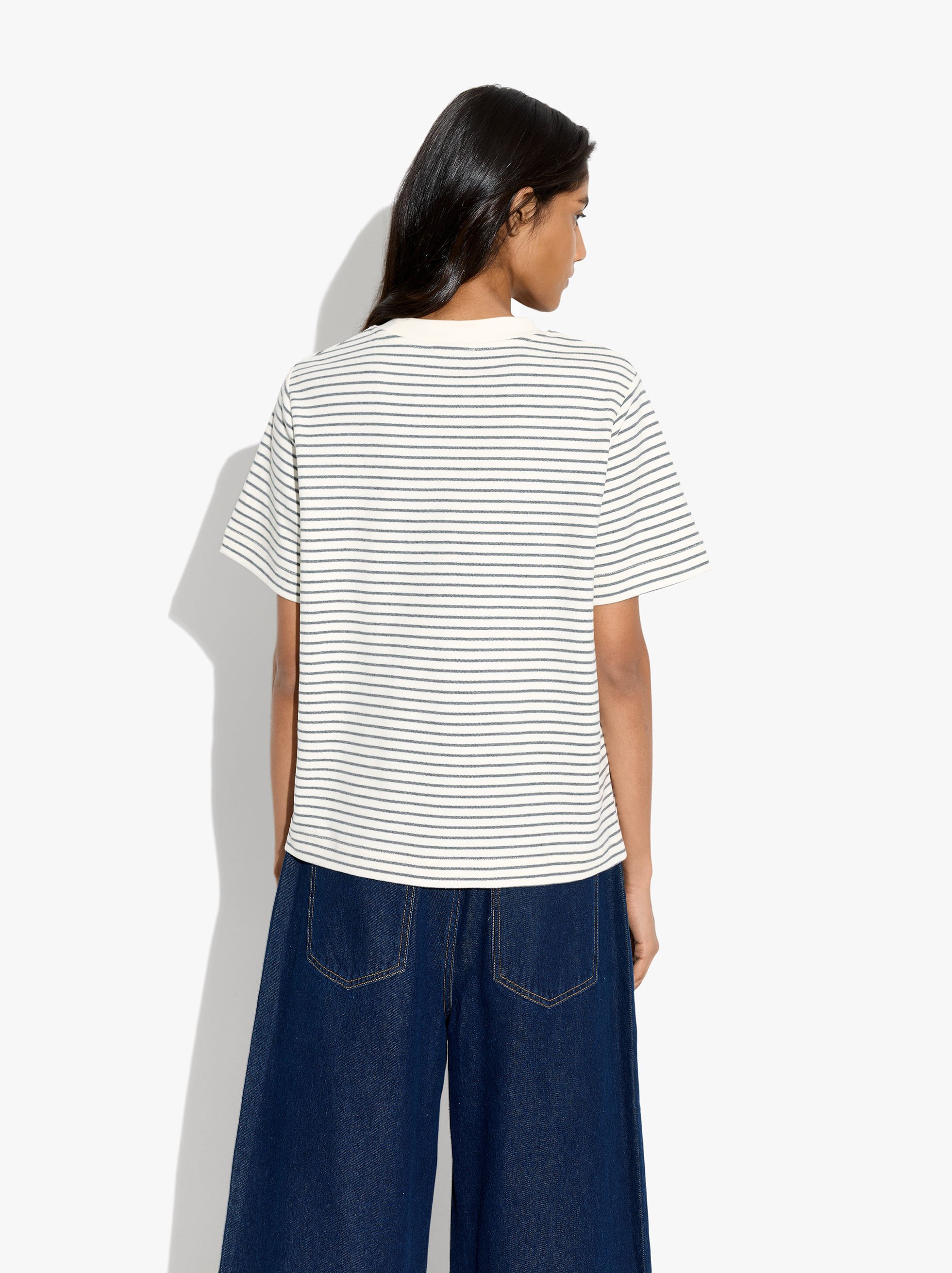 T-shirt en coton avec rayures image number 3.0