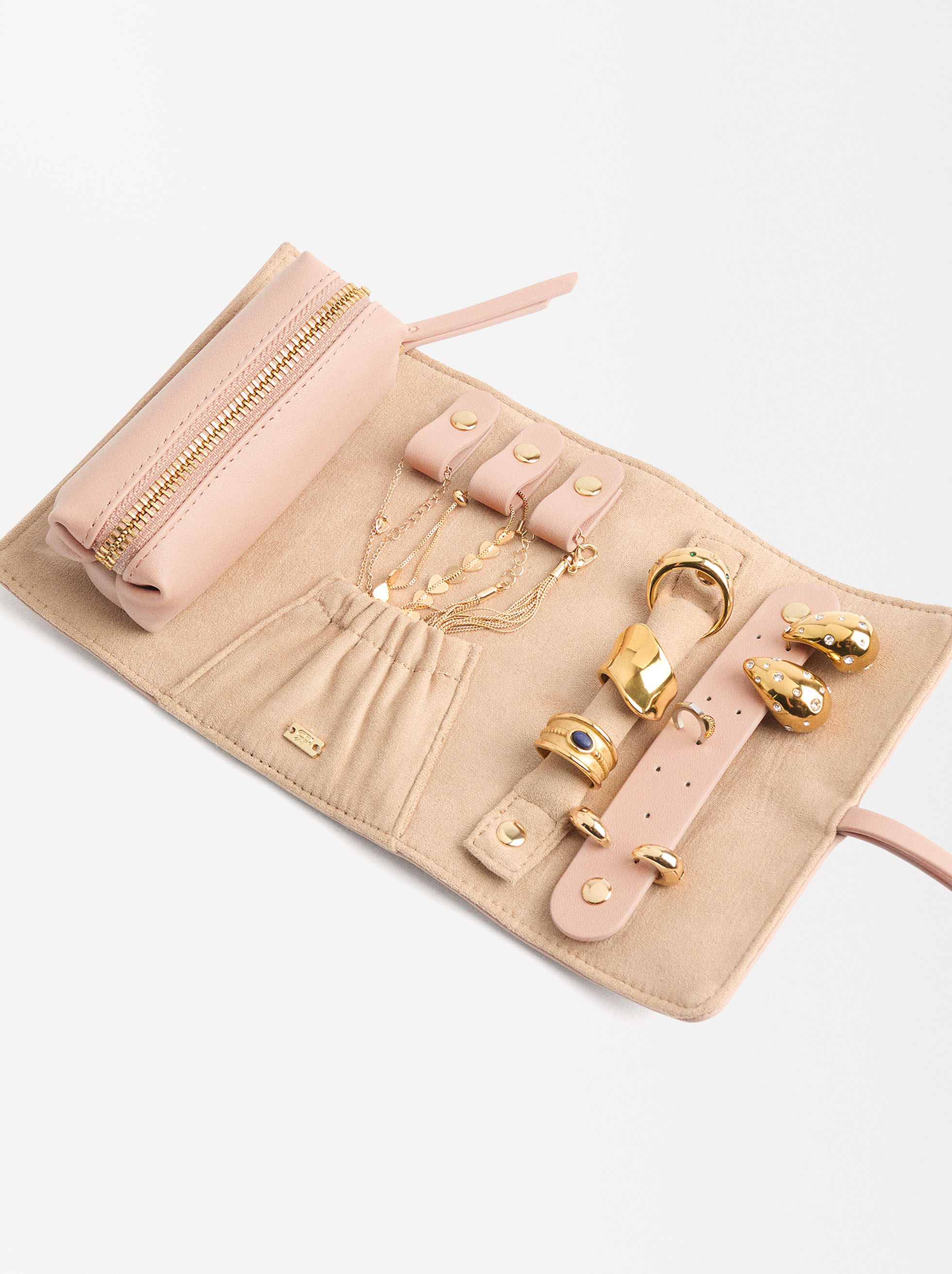 Leather roll jewelry case image number 3.0
