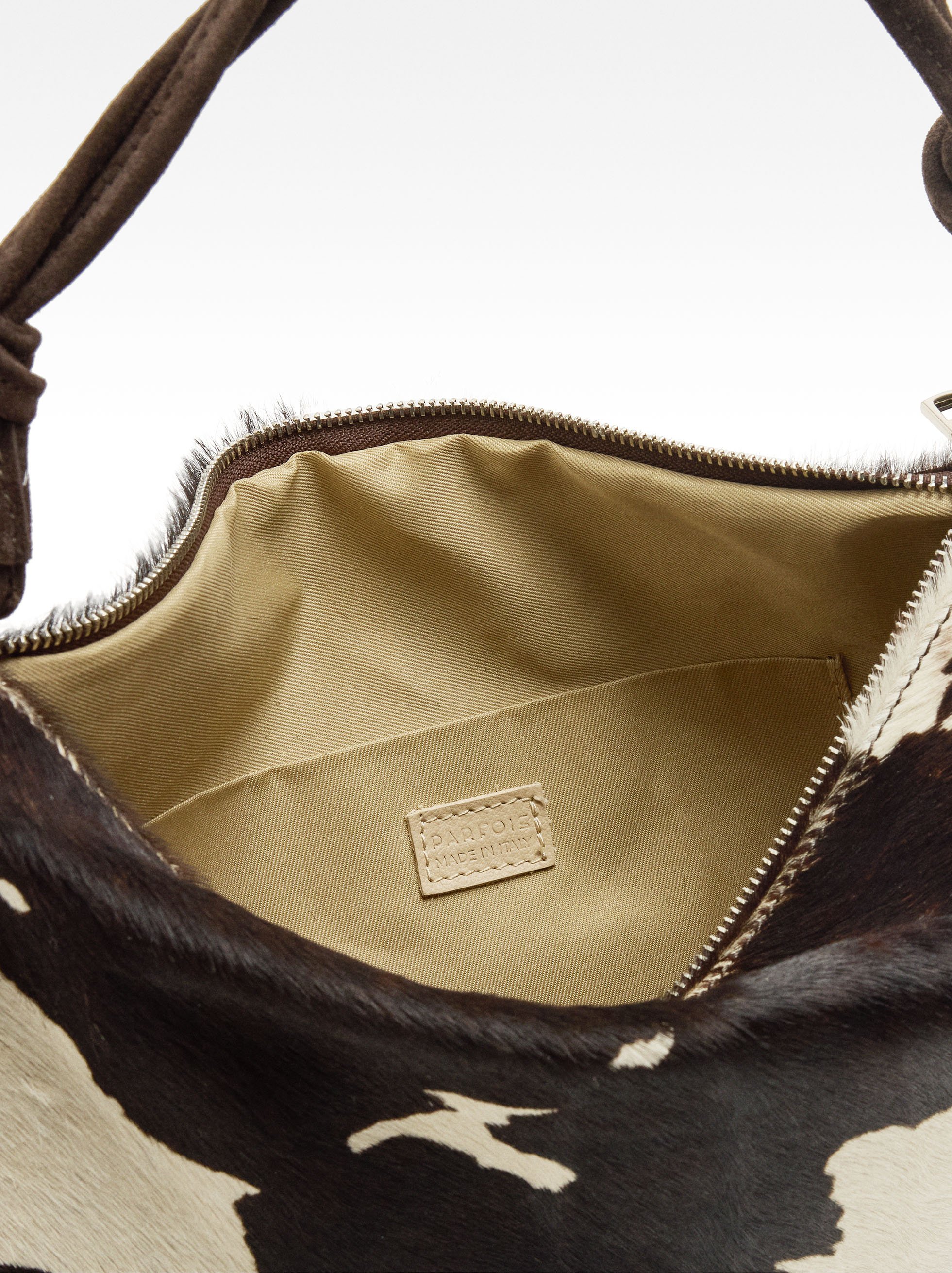 Animal print leather shoulder bag image number 4.0