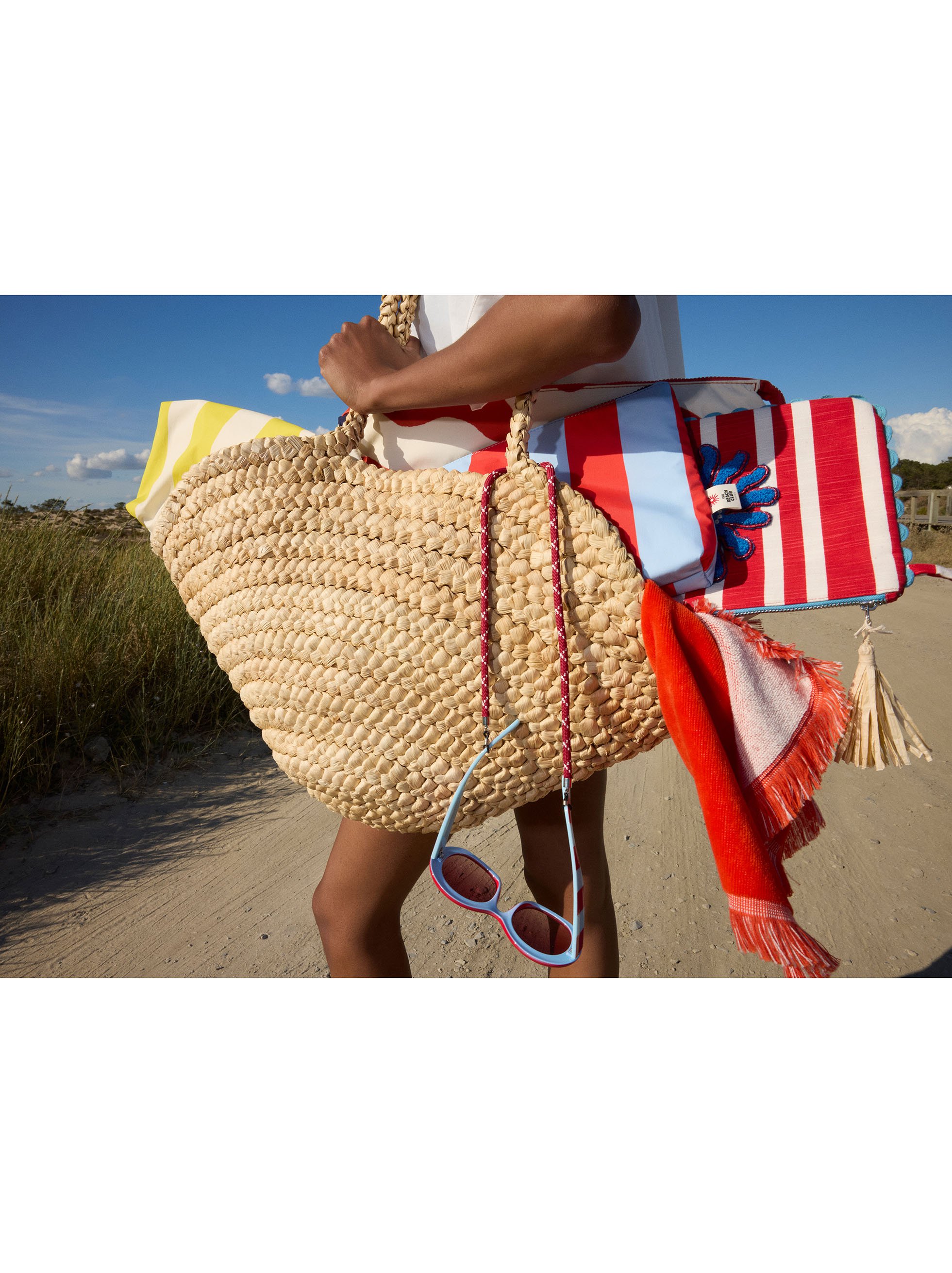 Natural fiber shopper bag