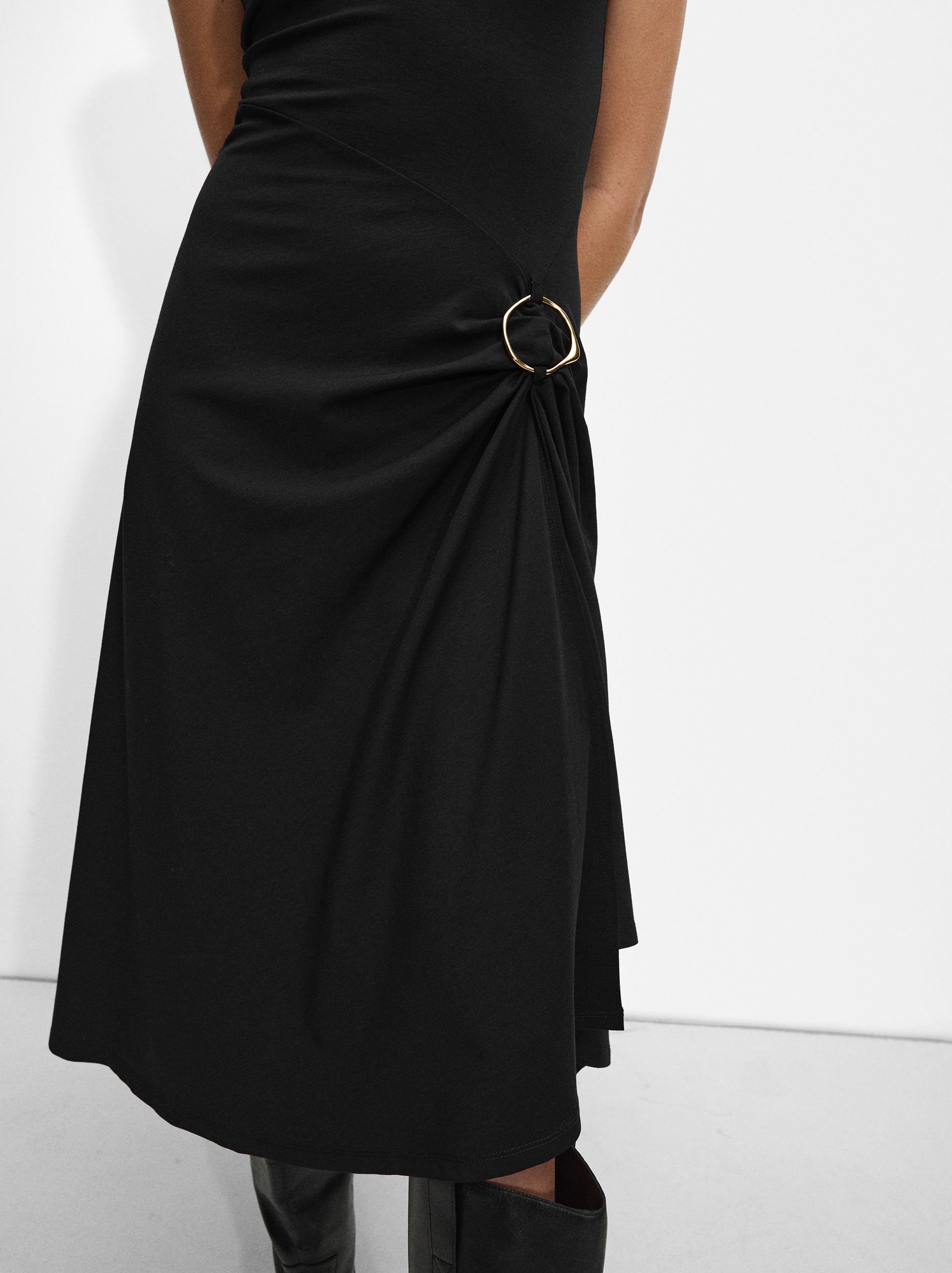Draped midi dress image number 4.0