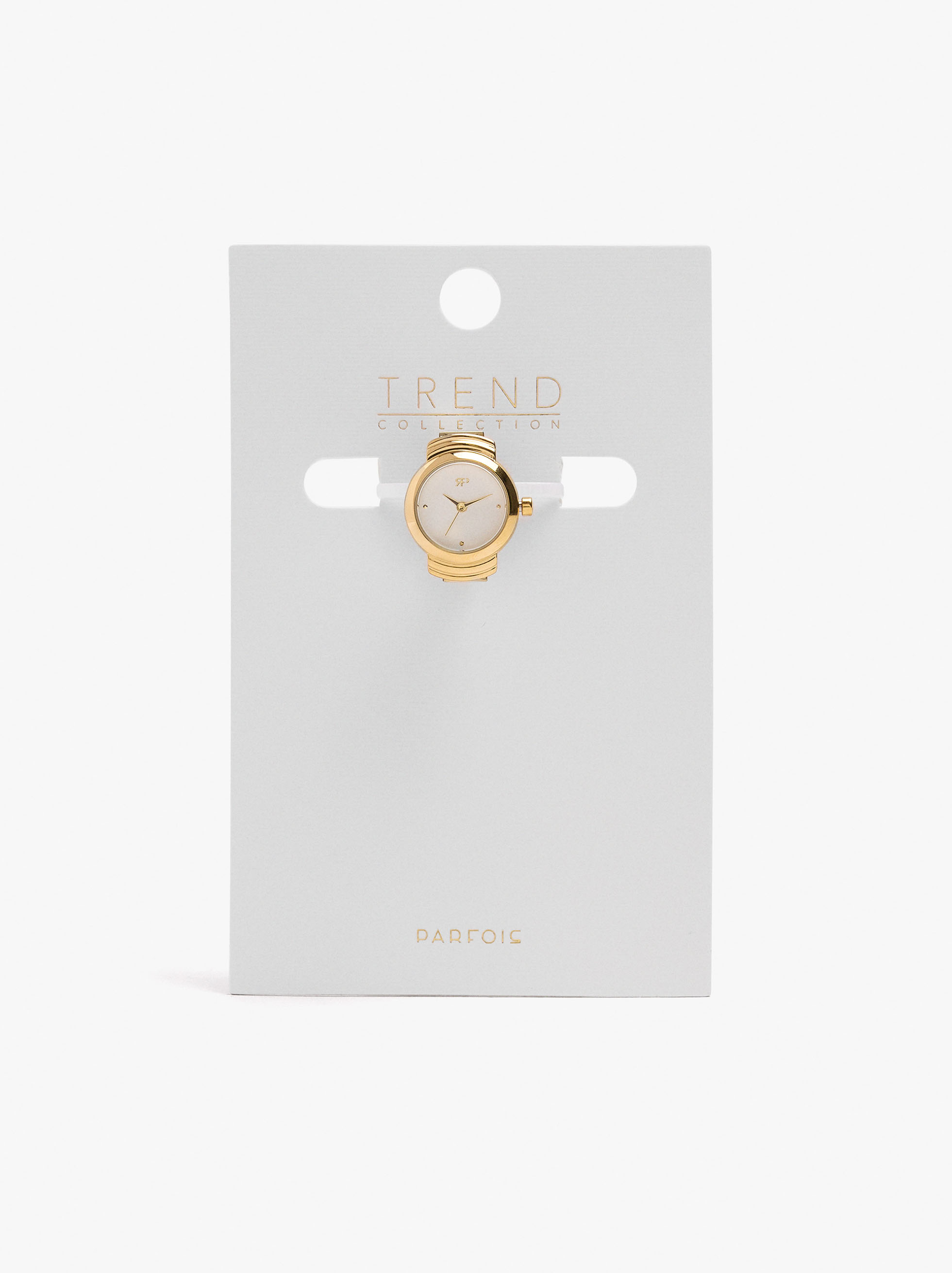 Stainless steel ring watch with structure image number 3.0