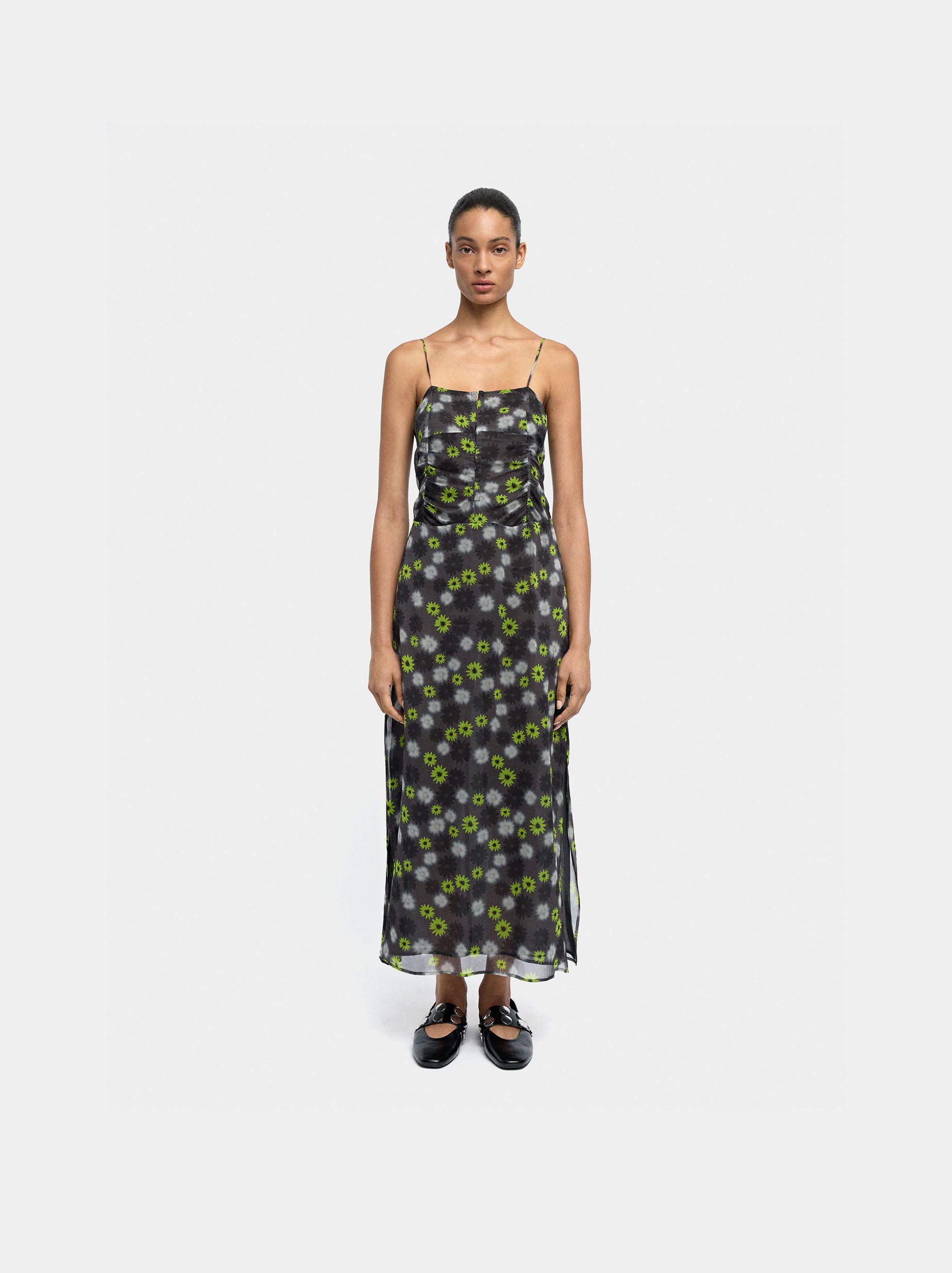 Langes, floral bedrucktes Kleid image number 7.0