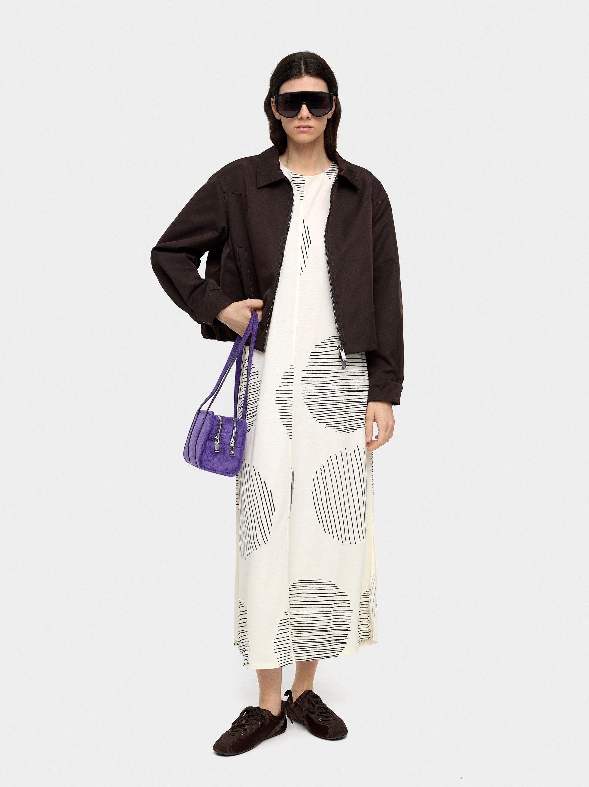 Long printed dress image number 0.0