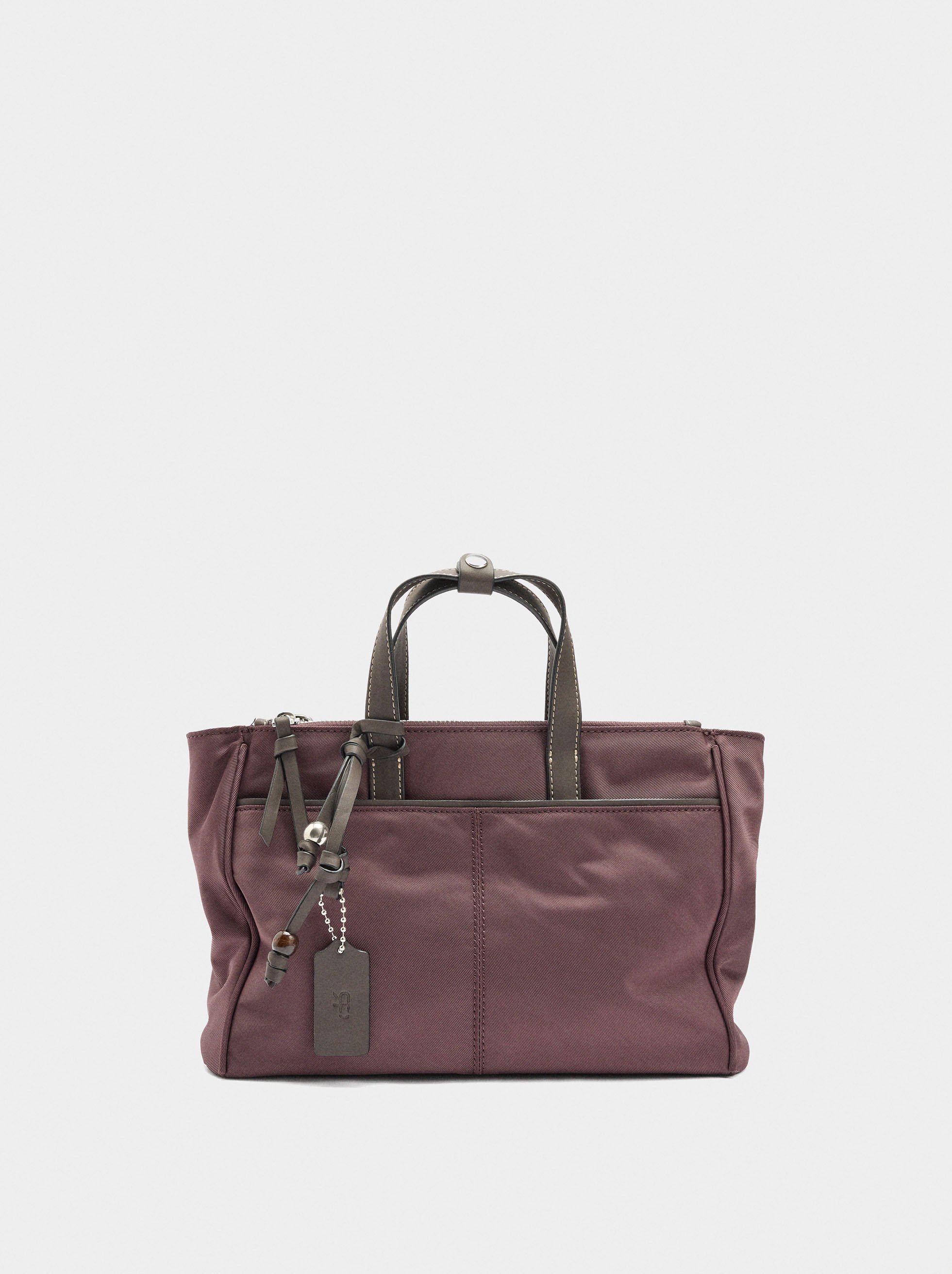 Nylon tote bag with crossbody strap image number 0.0