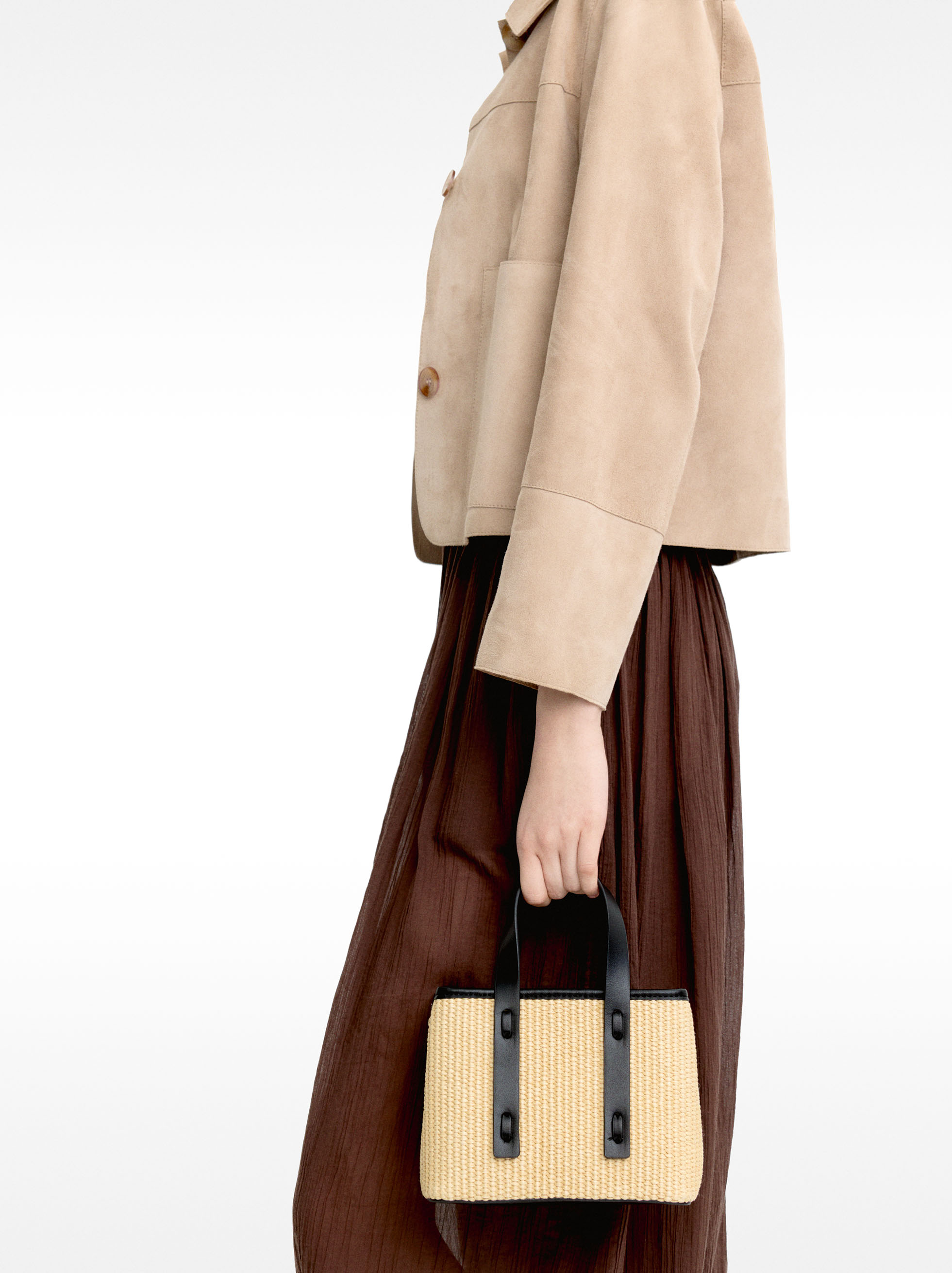 Raffia effect tote bag image number 0.0
