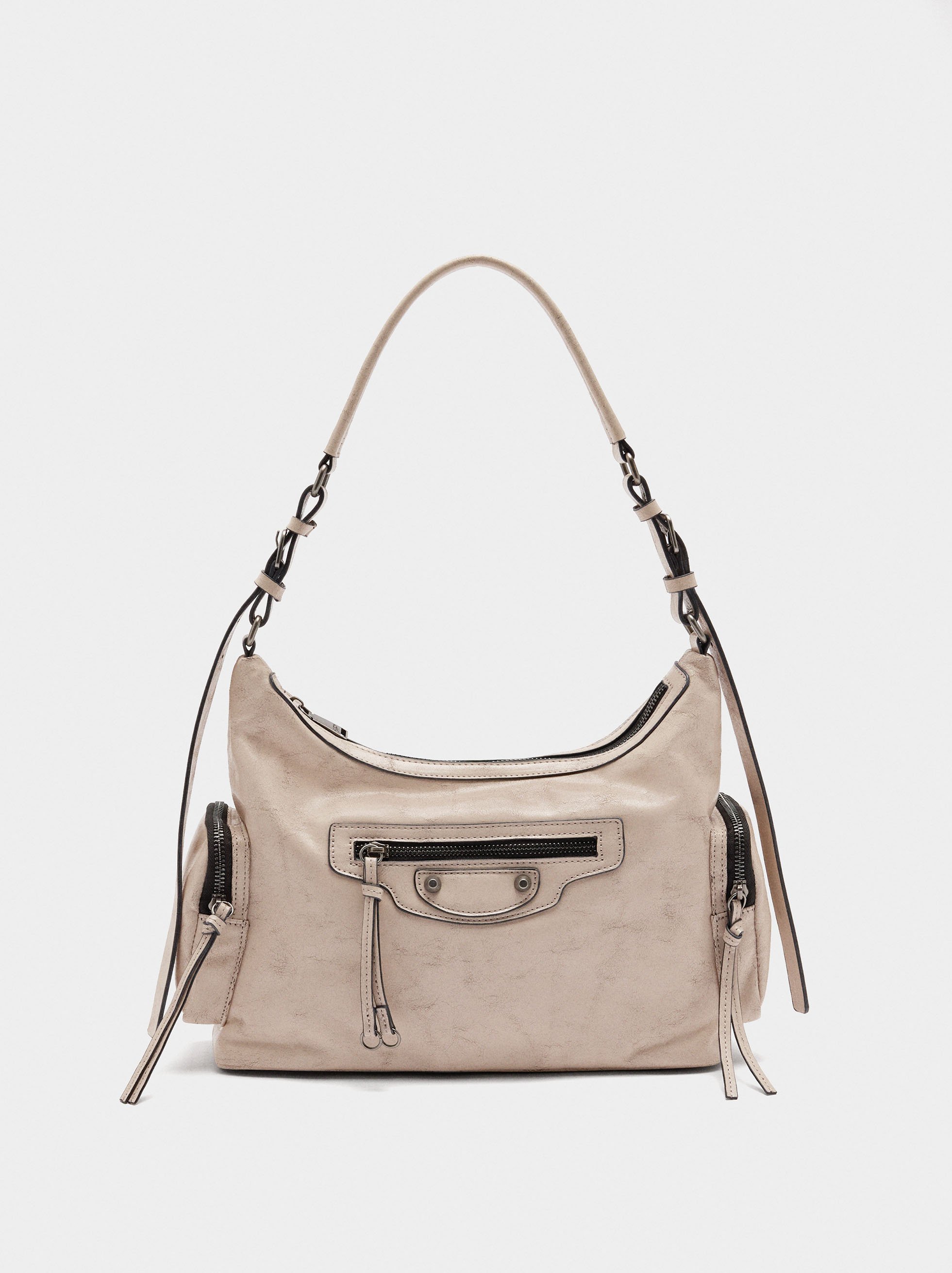 Shoulder bag with aged effect image number 0.0